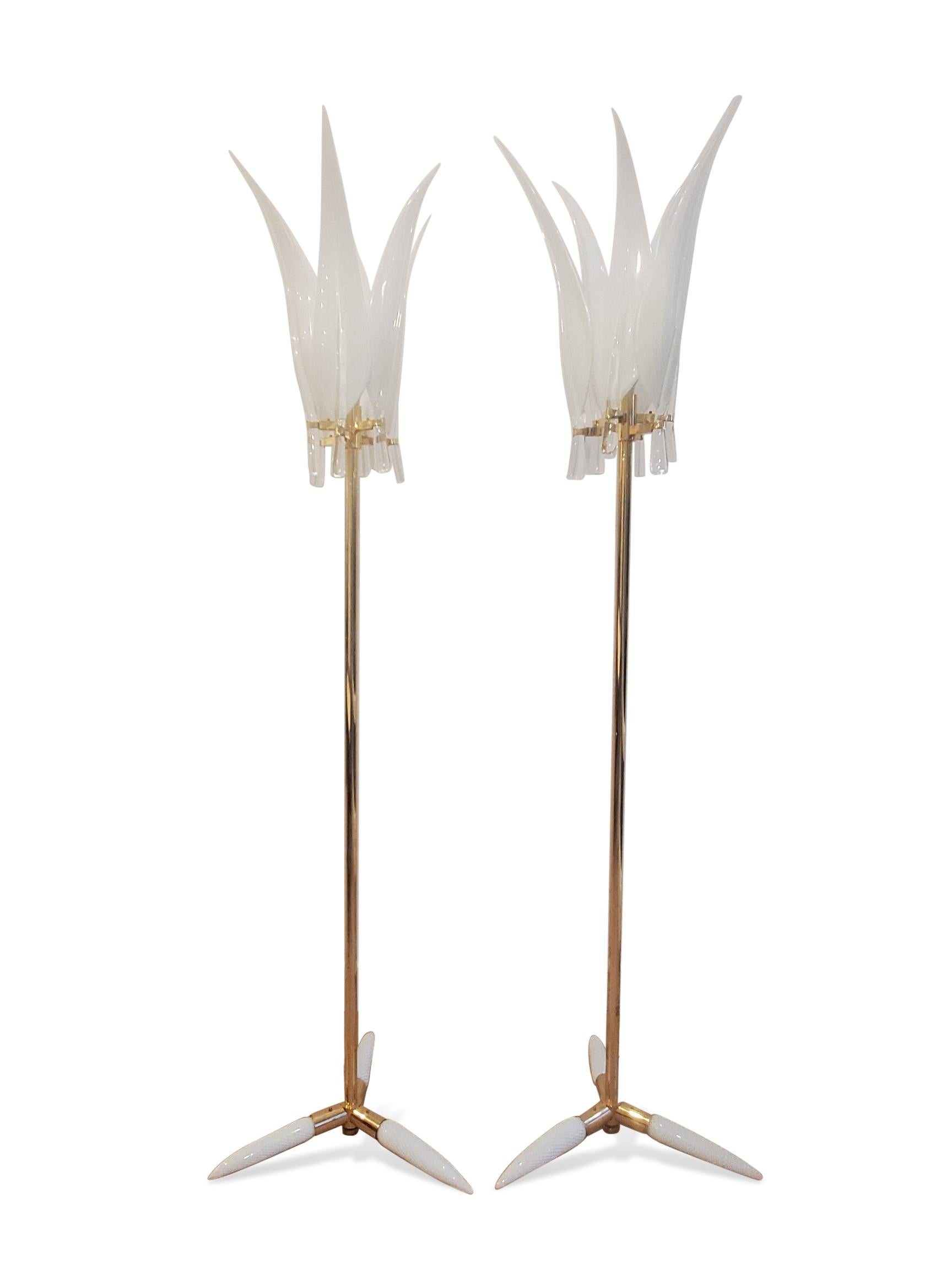 Pair of Franco Luce Murano Floor Lamps  For Sale 4