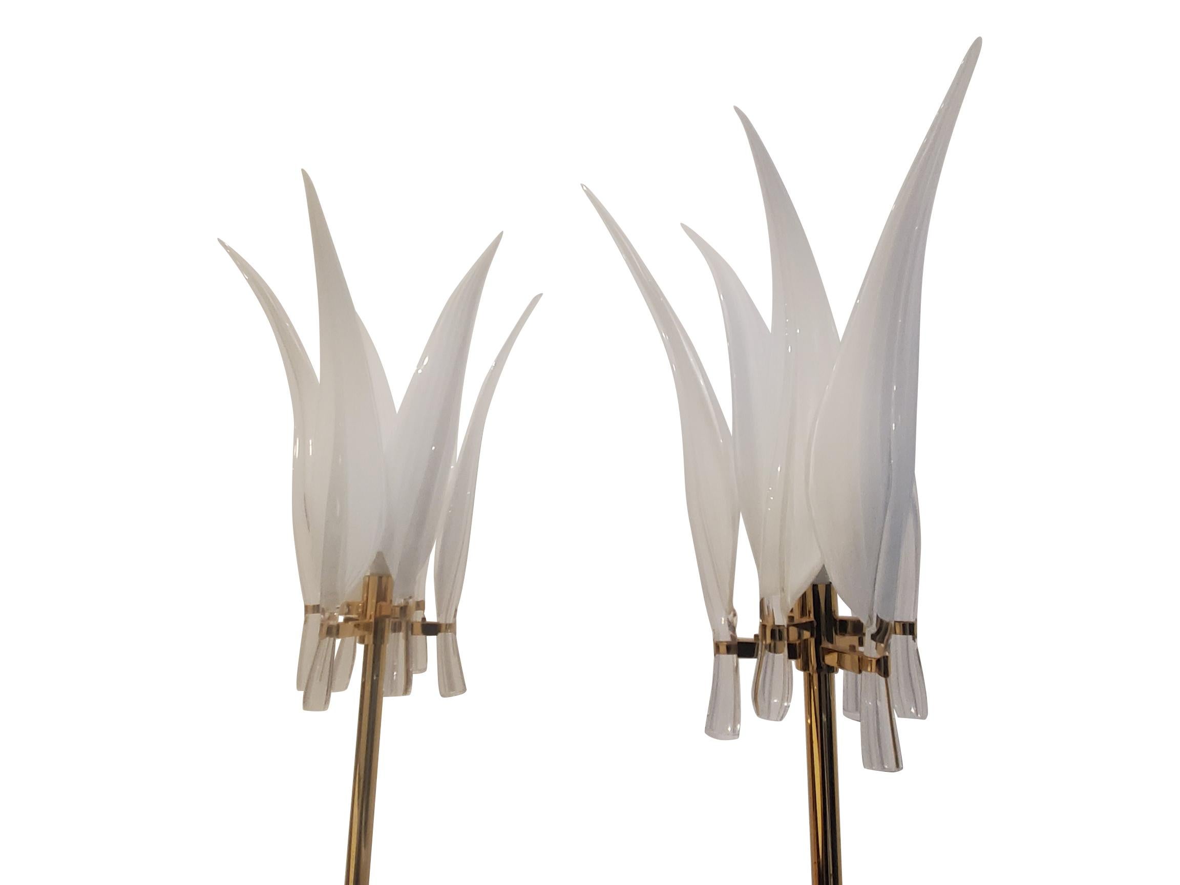 Pair of Franco Luce Murano Floor Lamps  For Sale 2