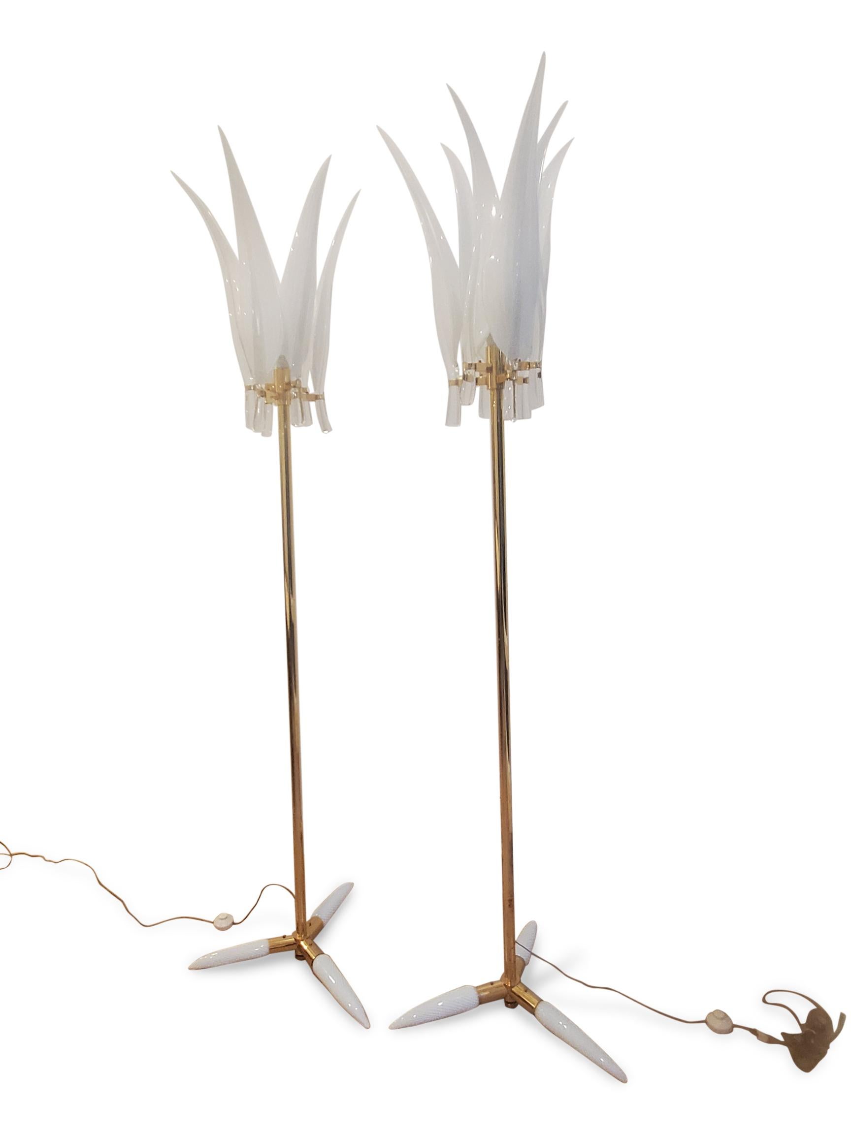 Pair of Franco Luce Murano Floor Lamps  For Sale 3