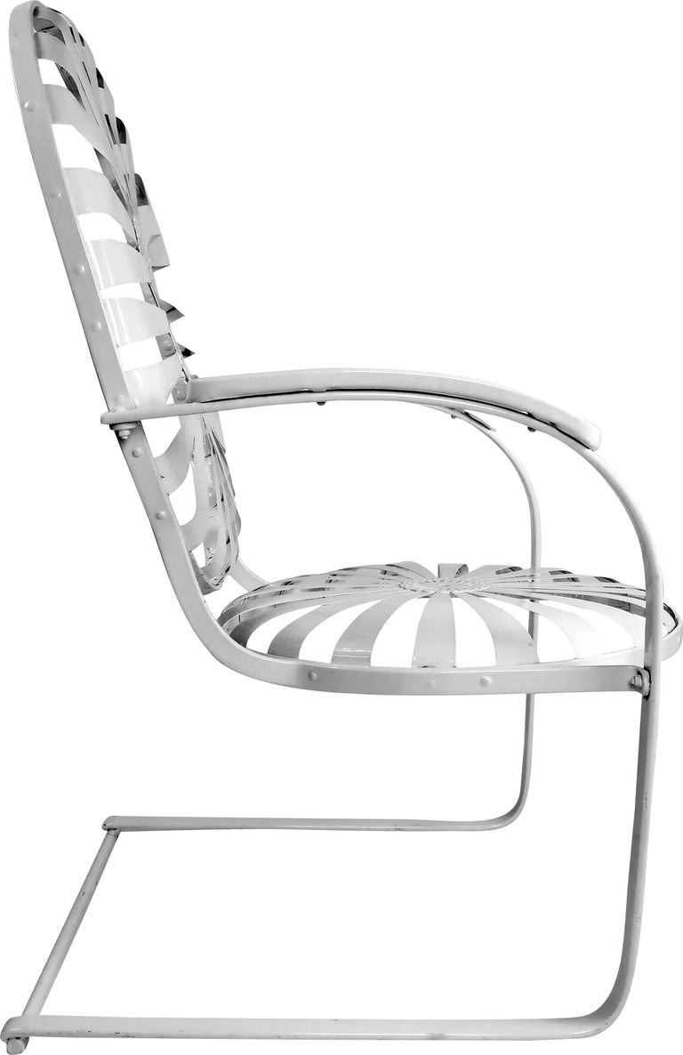 Pair of Francois Carre Vintage Sunburst Cantilevered Chairs at 1stdibs