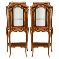Pair of François Linke Louis XV Gilt-Bronze Mounted Vitrines, Model No. 73