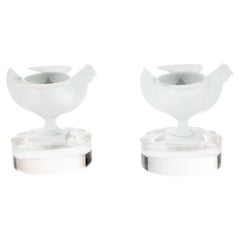 Pair of Francois-Xavier Lalanne "Coquetier Poule" Egg Cups