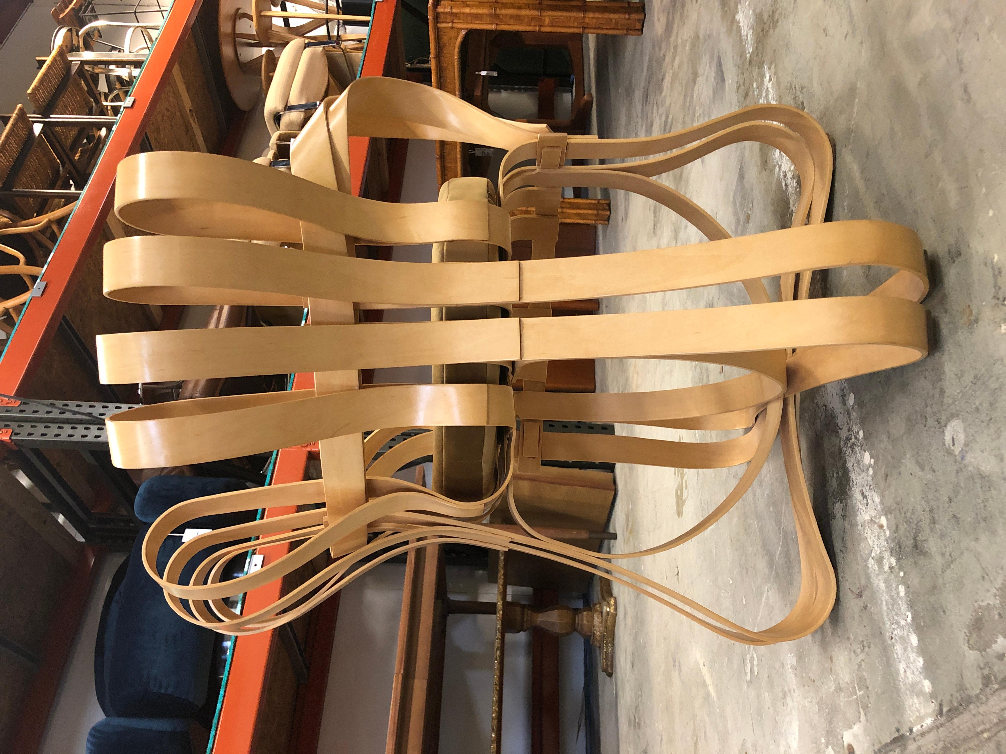 Pair of Frank Gehry for Knoll Cross Check Chairs 5