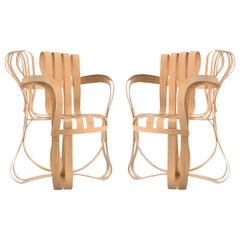 Vintage Pair of Frank Gehry for Knoll Cross Check Chairs