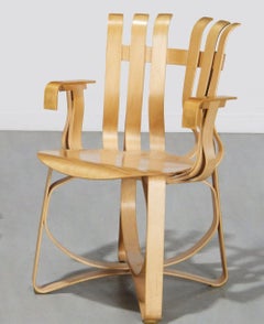 Pair of Frank Gehry for Knoll “Hat Trick” Bentwood Armchairs, USA, 1996