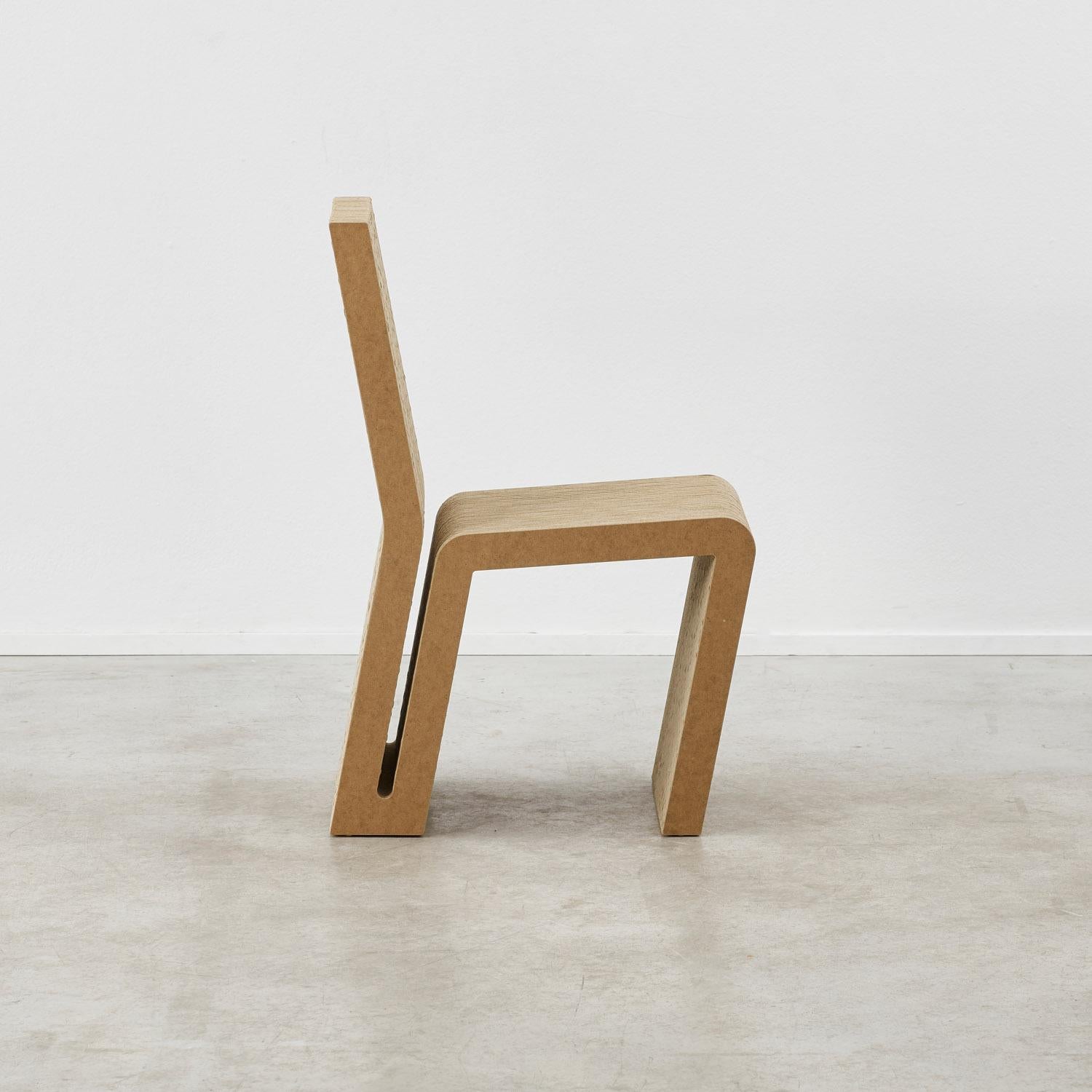 Late 20th Century Pair of Frank Gehry Side Chairs in corrugated cardboard Vitra - USA 1972 For Sale