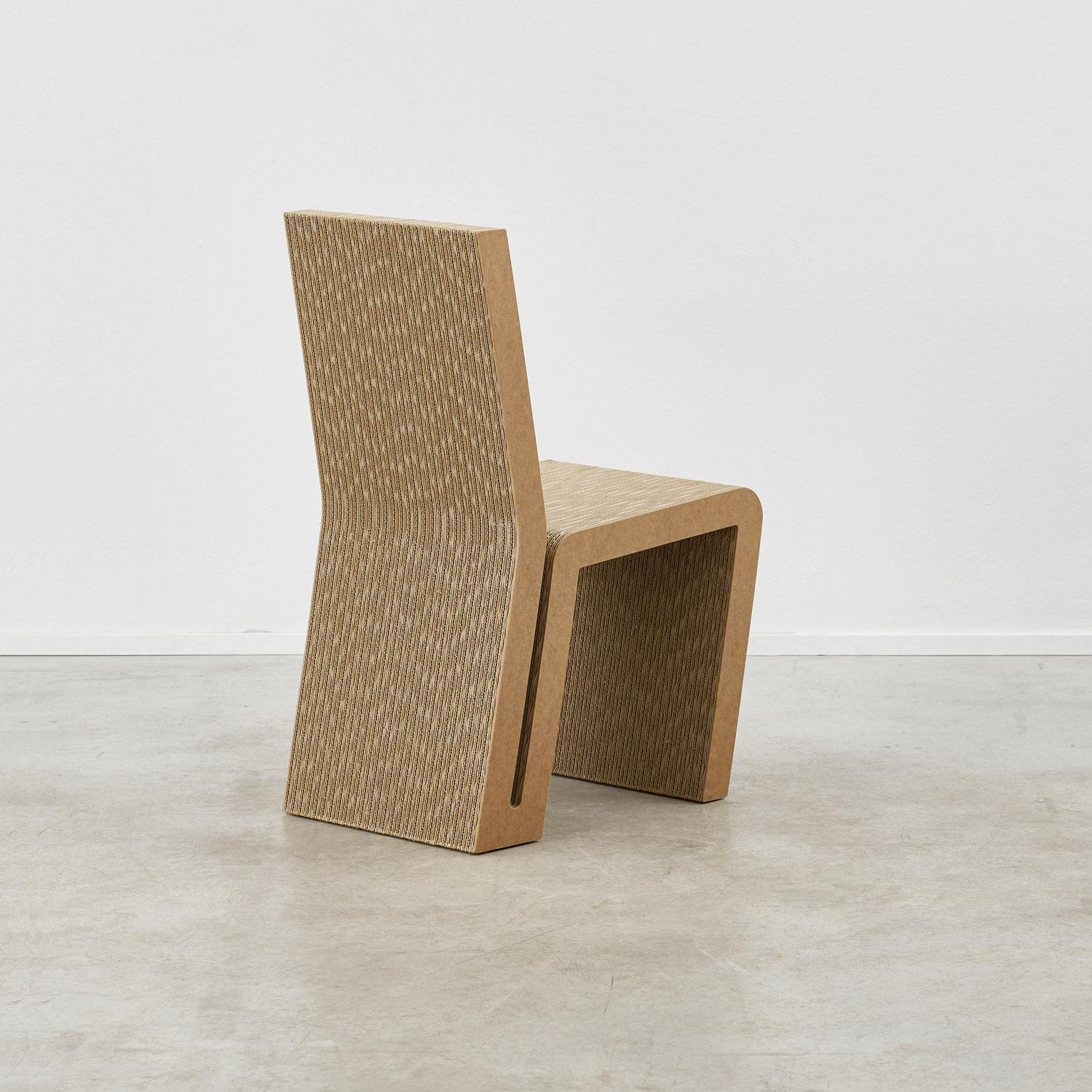 Paper Pair of Frank Gehry Side Chairs in corrugated cardboard Vitra - USA 1972 For Sale