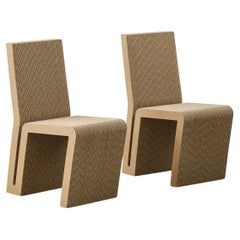 Pair of Frank Gehry Side Chairs in corrugated cardboard Vitra - USA 1972