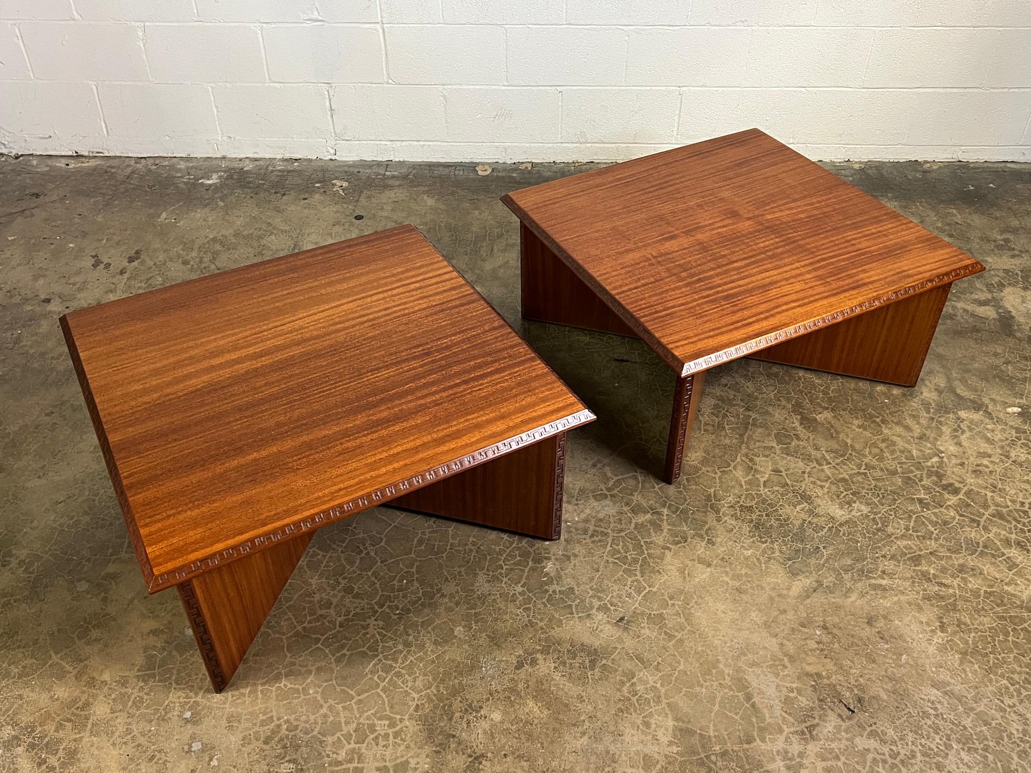 Pair of Frank Lloyd Wright Coffee Tables for Henredon 5