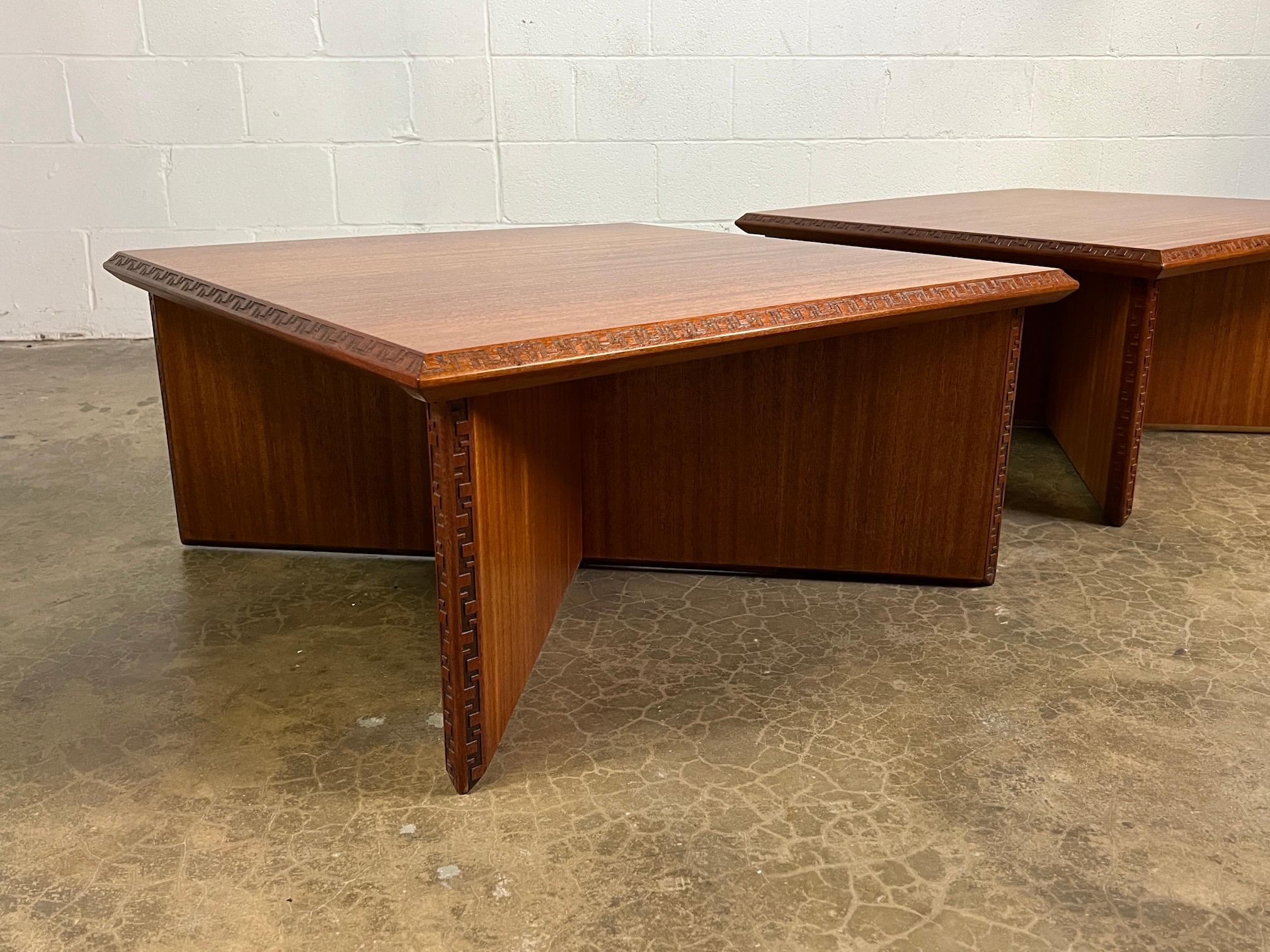 Pair of Frank Lloyd Wright Coffee Tables for Henredon 7
