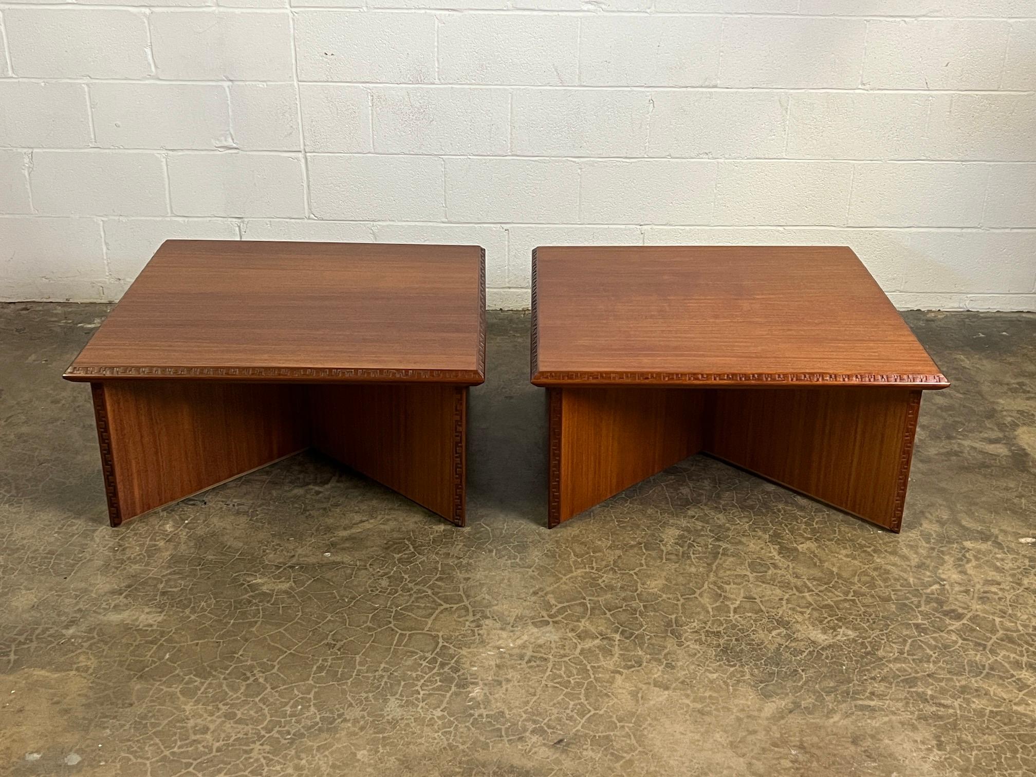 Pair of Frank Lloyd Wright Coffee Tables for Henredon 8