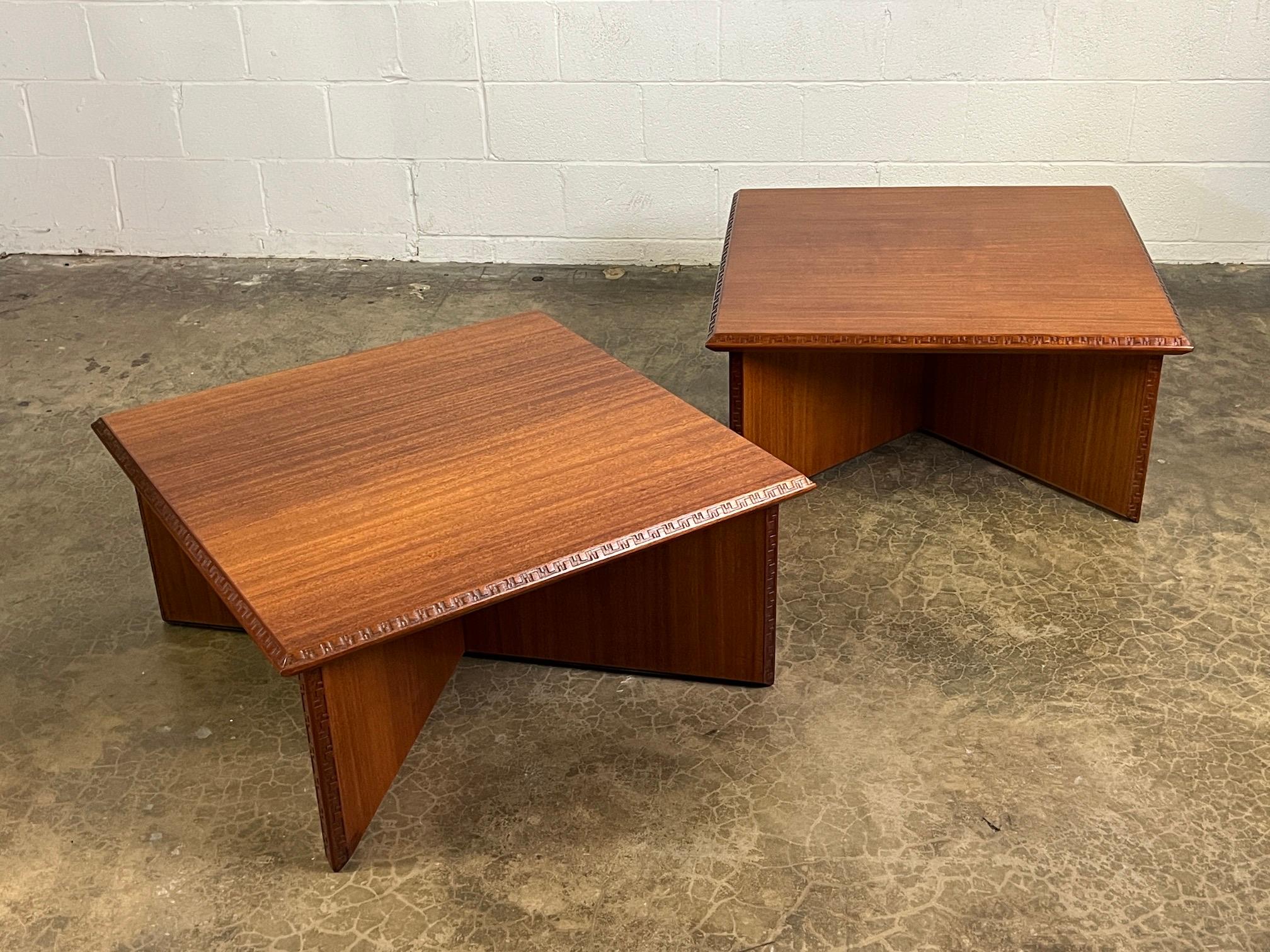 Pair of Frank Lloyd Wright Coffee Tables for Henredon 11