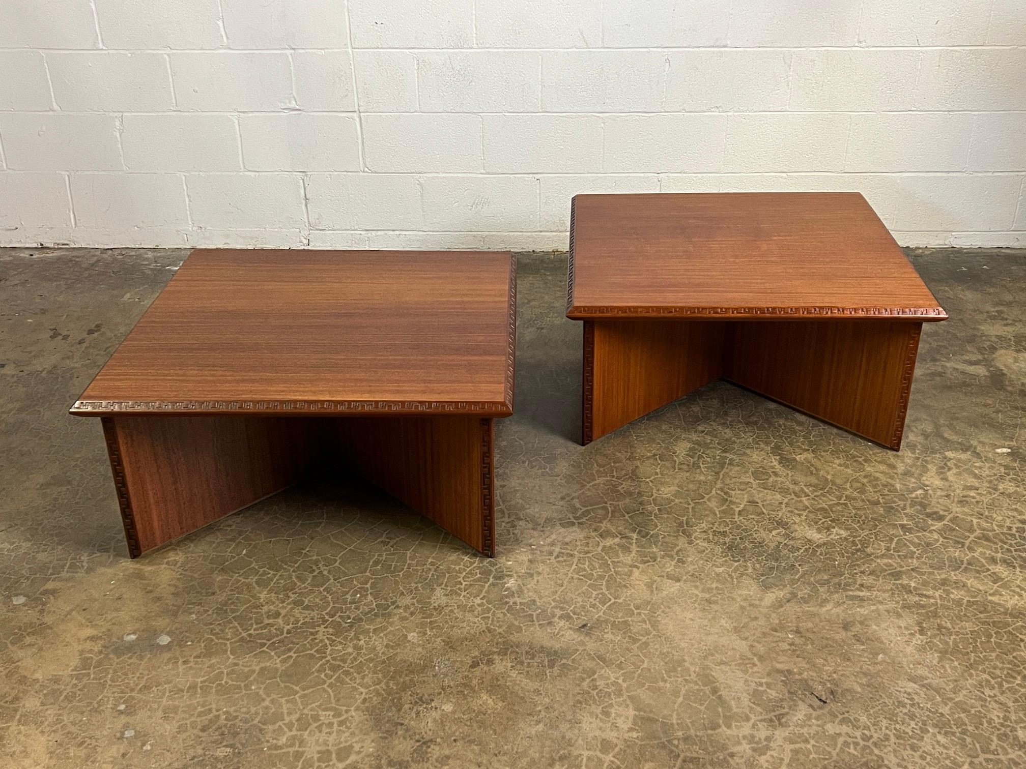 Pair of Frank Lloyd Wright Coffee Tables for Henredon 1