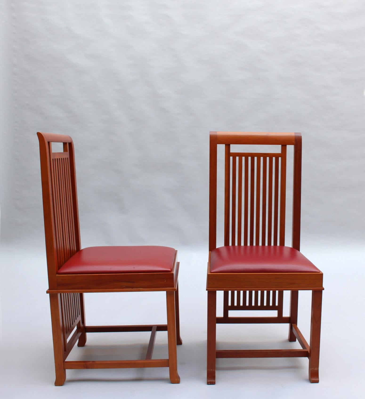 italien Paire de chaises « Coonley 2 » de Frank Lloyd Wright, édition Cassina en vente