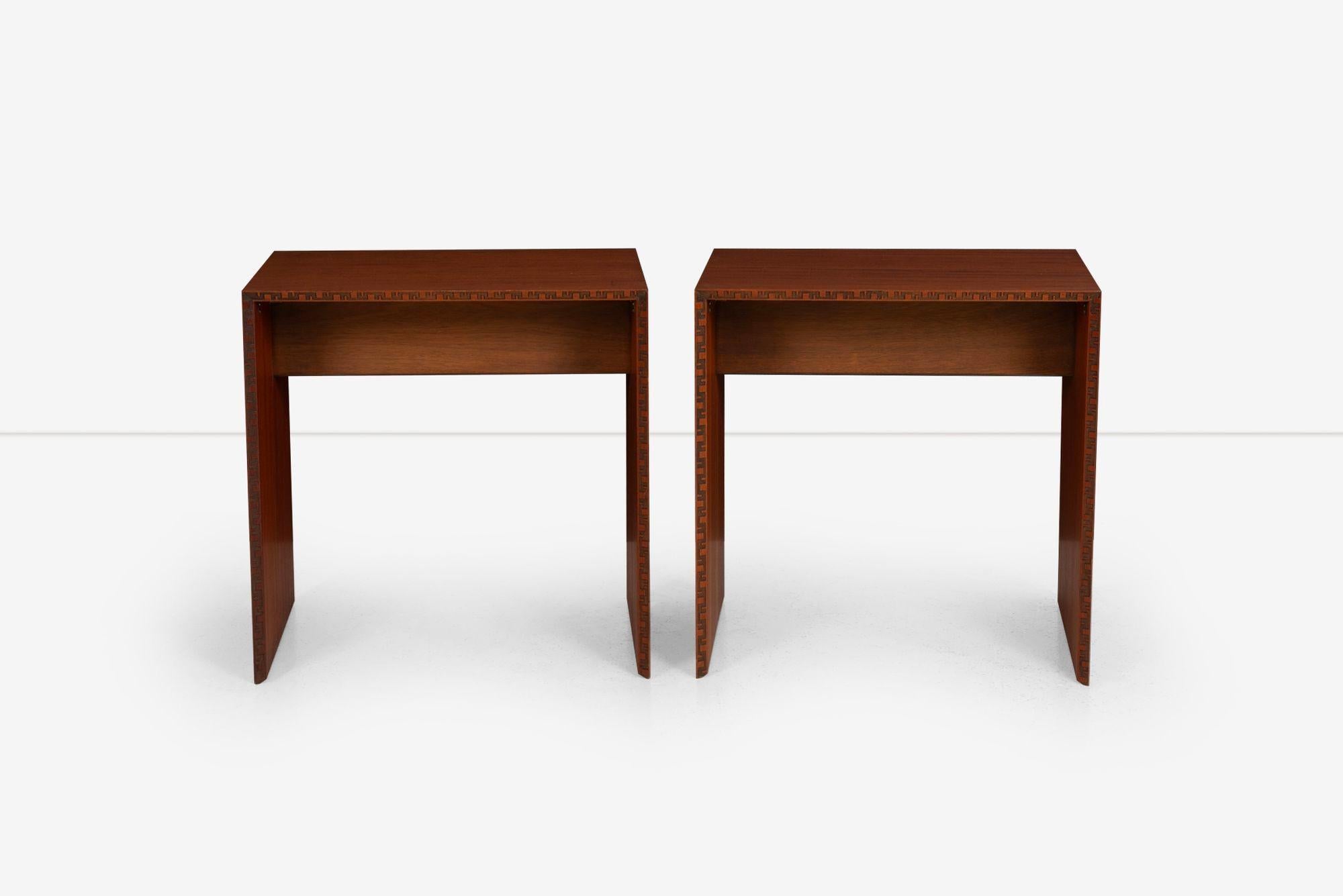American Pair of Frank Lloyd Wright End or Side Tables For Sale