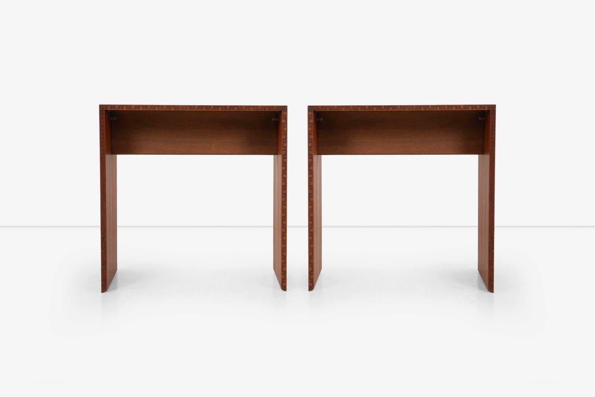 Oiled Pair of Frank Lloyd Wright End or Side Tables For Sale