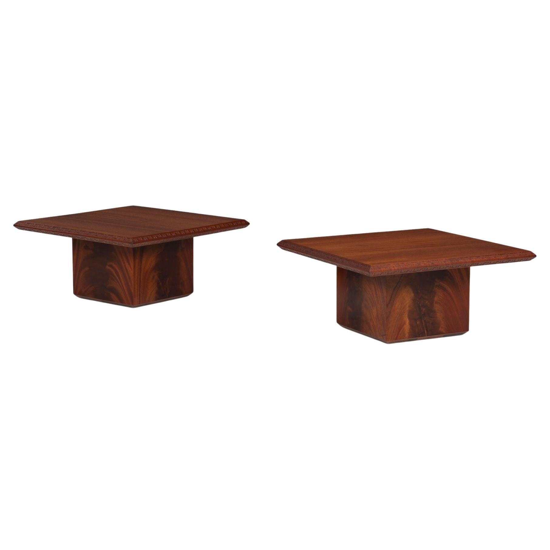 Pair of Frank Lloyd Wright End or Side Tables