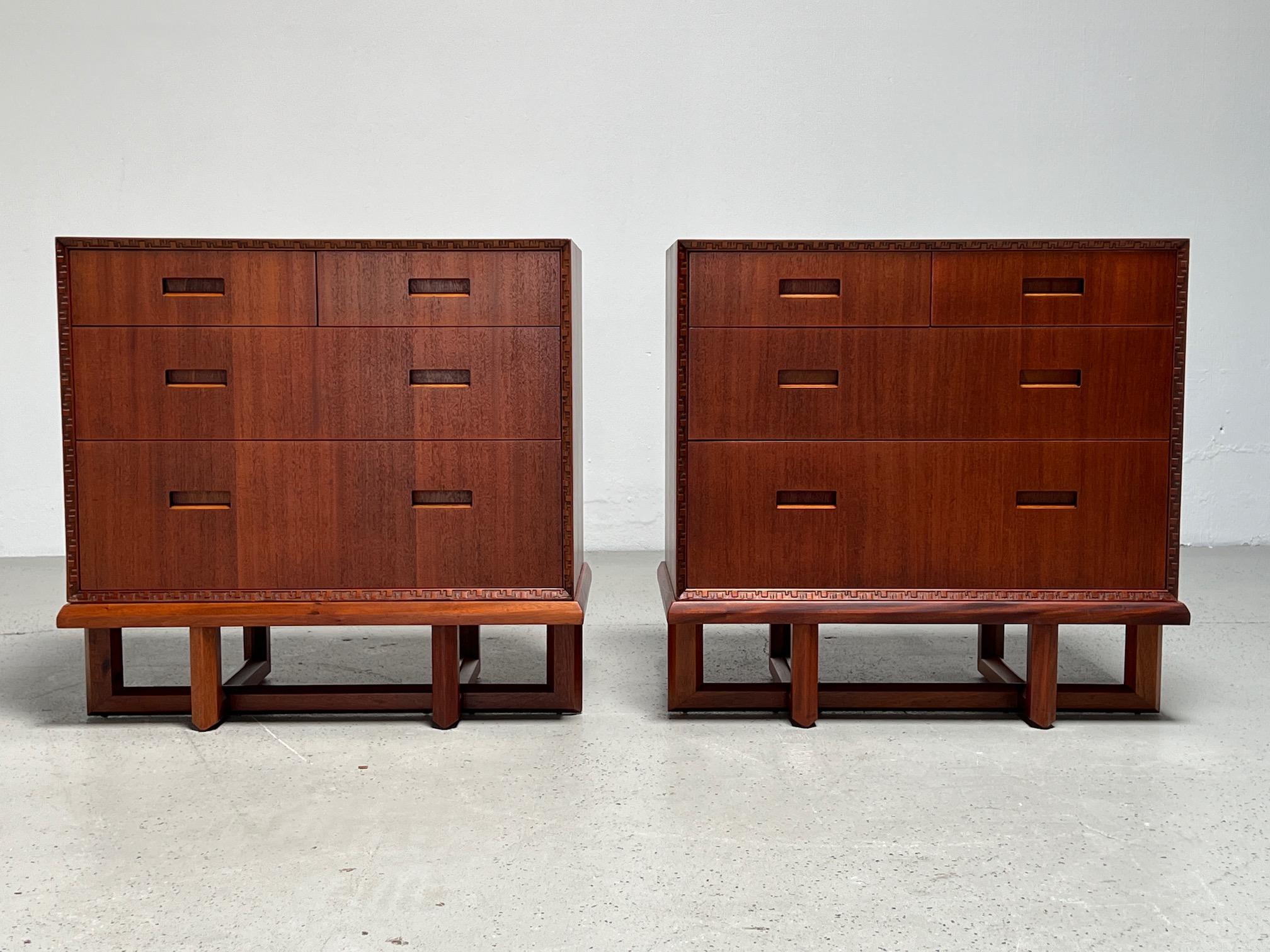 Pair of Frank Lloyd Wright for Henredon Cabinets 6