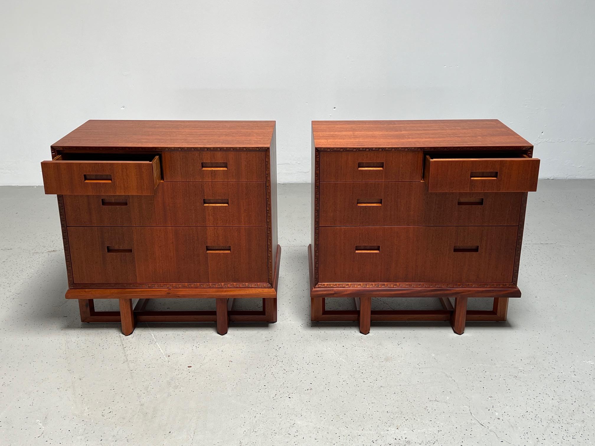 Pair of Frank Lloyd Wright for Henredon Cabinets 8