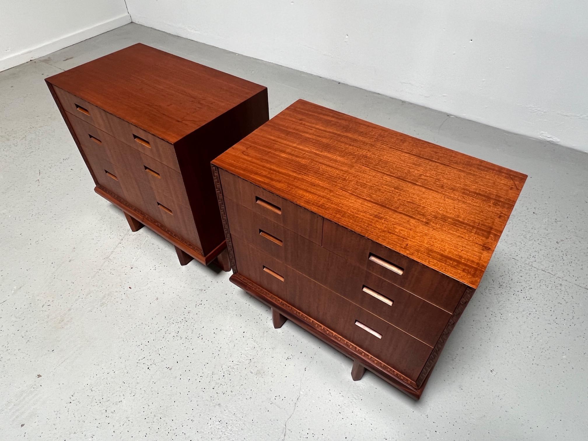 Pair of Frank Lloyd Wright for Henredon Cabinets 9