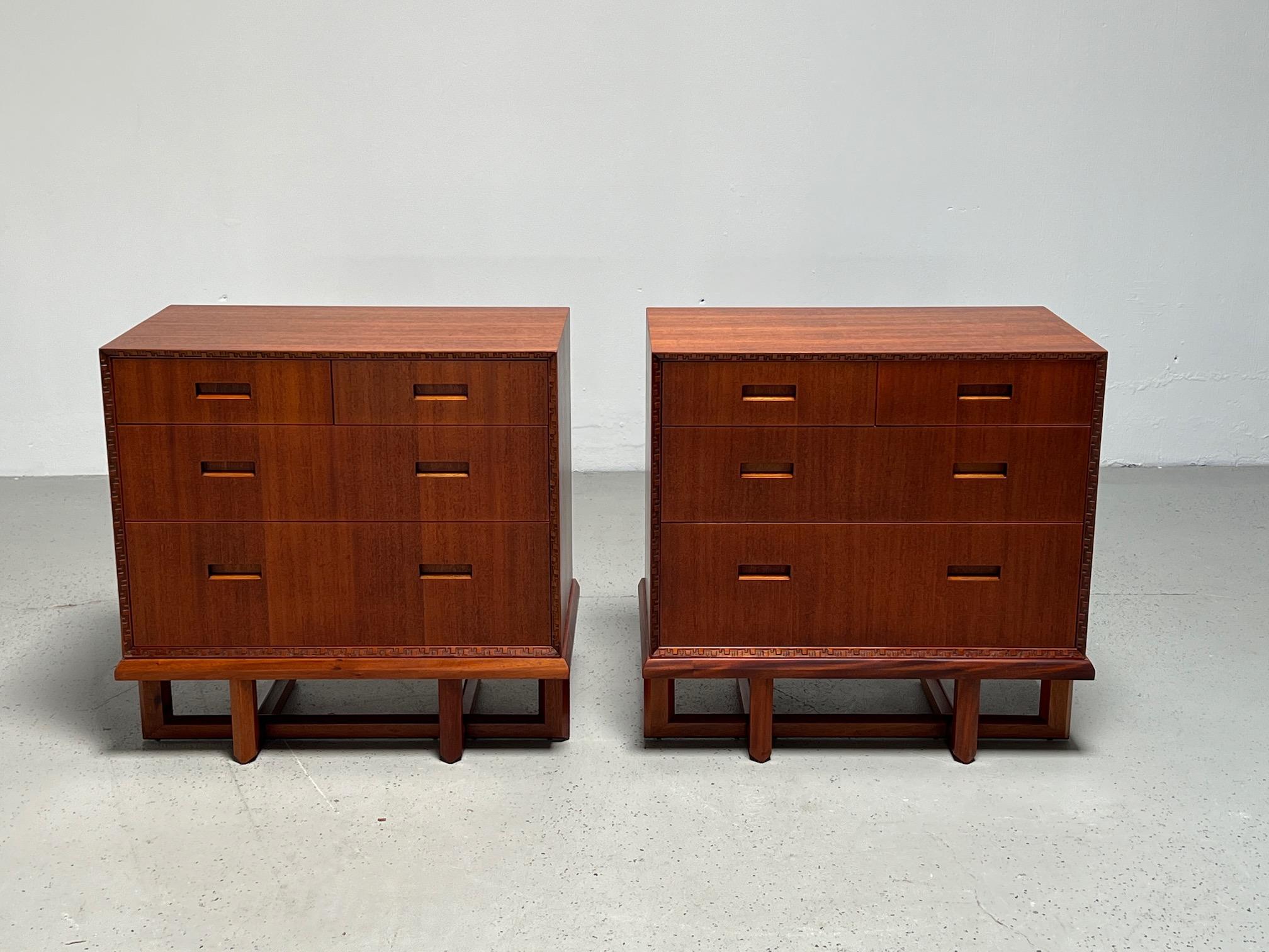 Pair of Frank Lloyd Wright for Henredon Cabinets In Good Condition In Dallas, TX