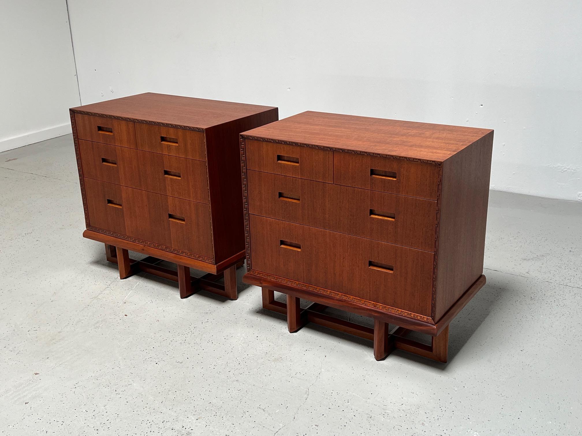 Mid-20th Century Pair of Frank Lloyd Wright for Henredon Cabinets