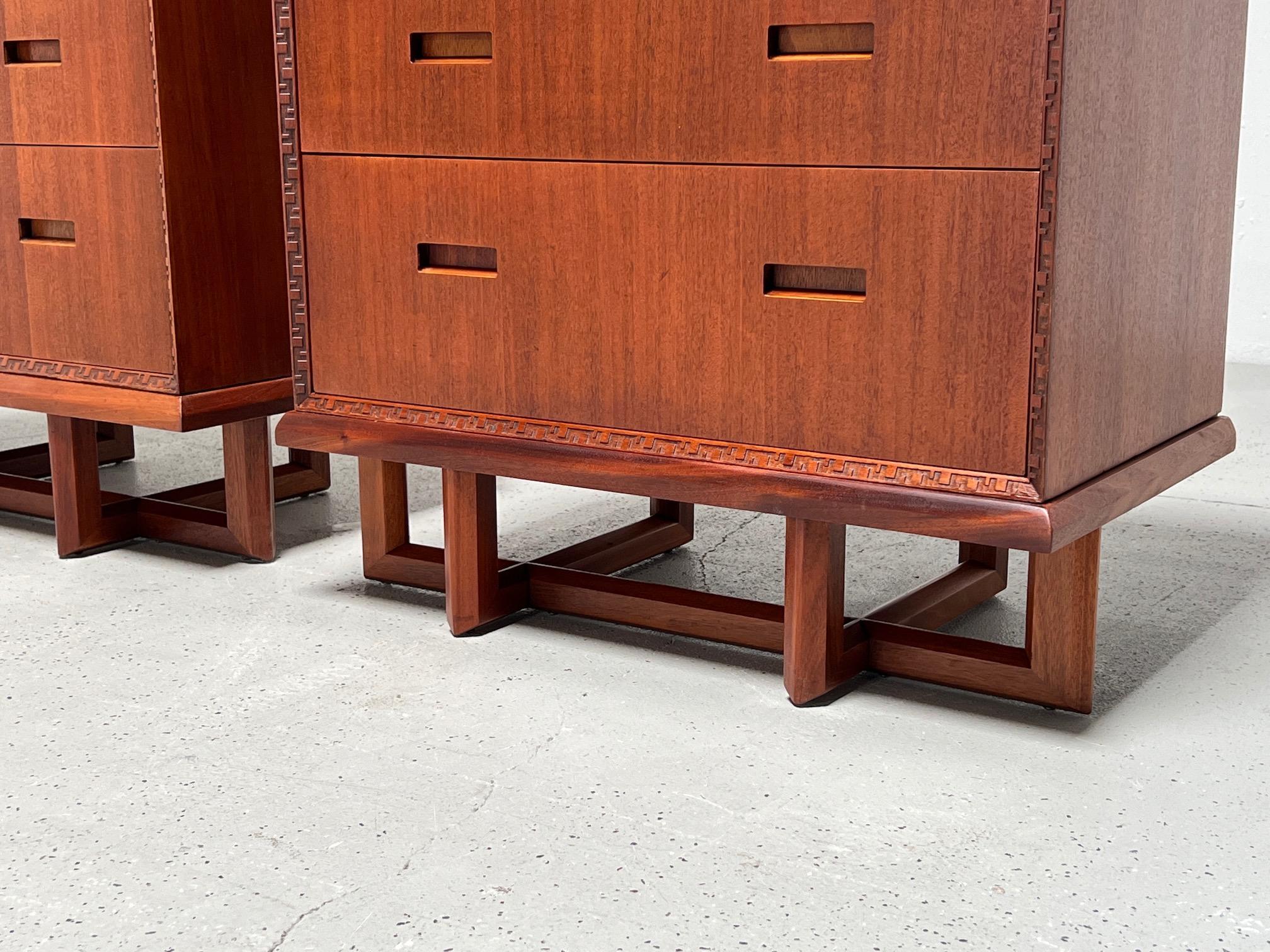 Pair of Frank Lloyd Wright for Henredon Cabinets 1