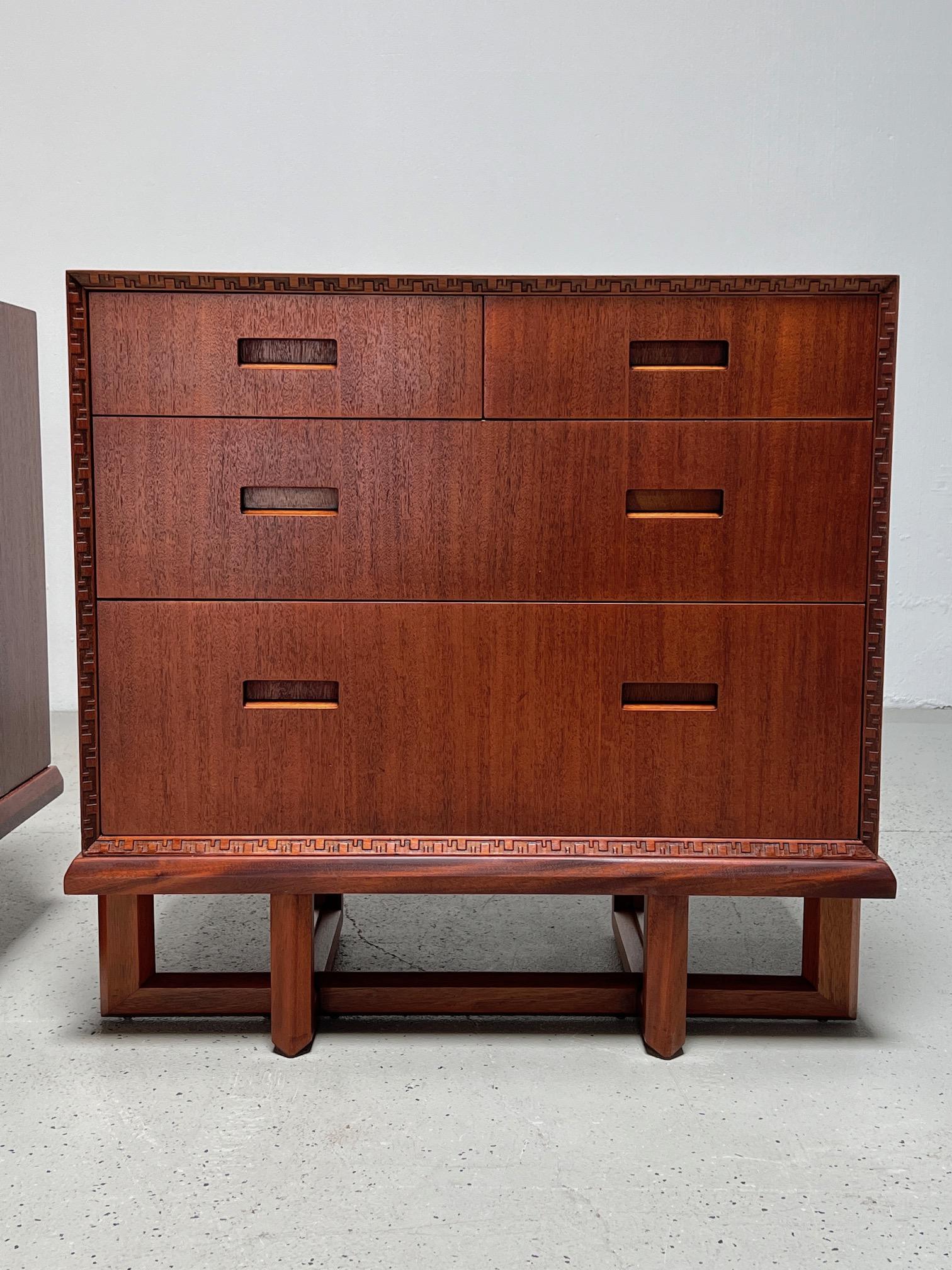 Pair of Frank Lloyd Wright for Henredon Cabinets 2