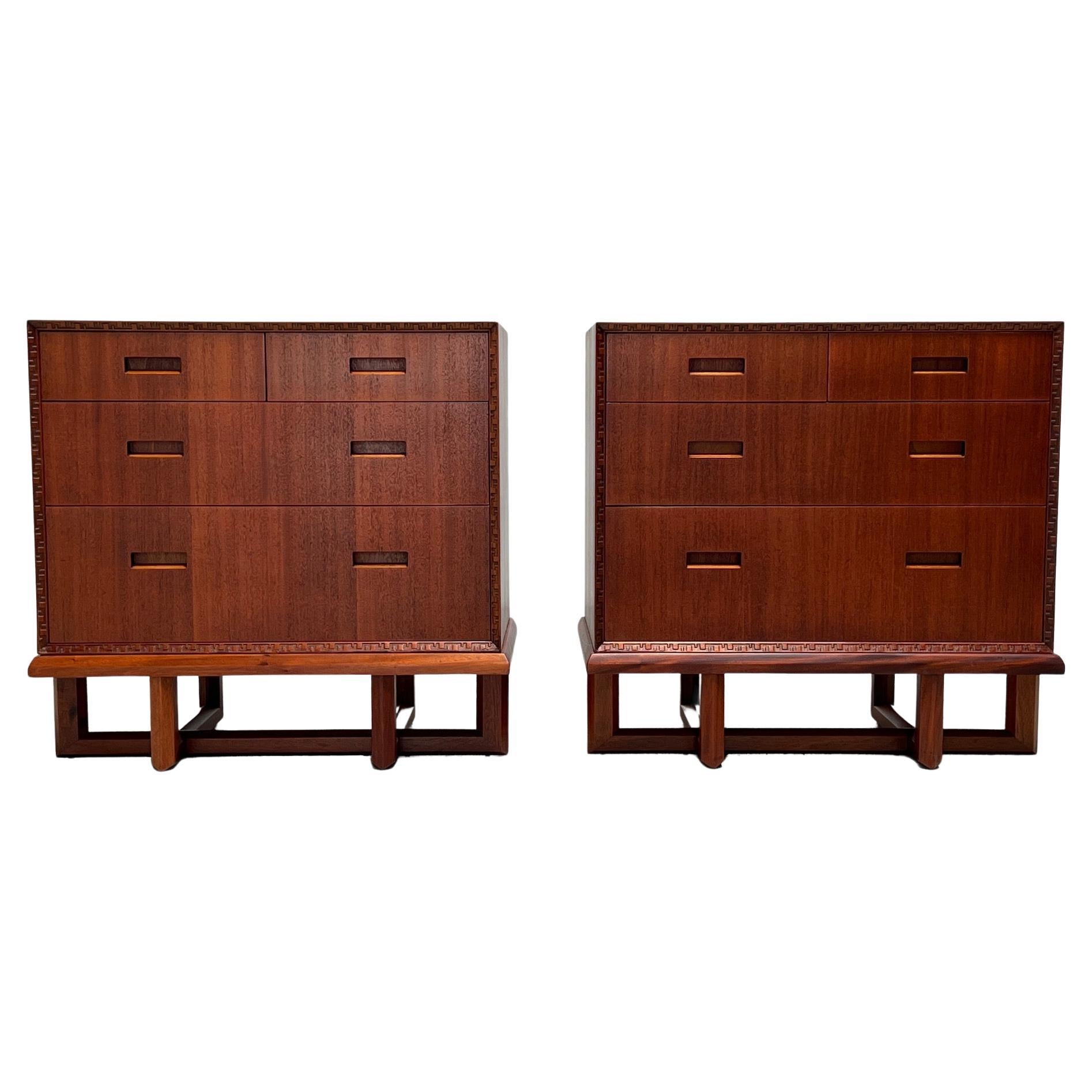 Pair of Frank Lloyd Wright for Henredon Cabinets