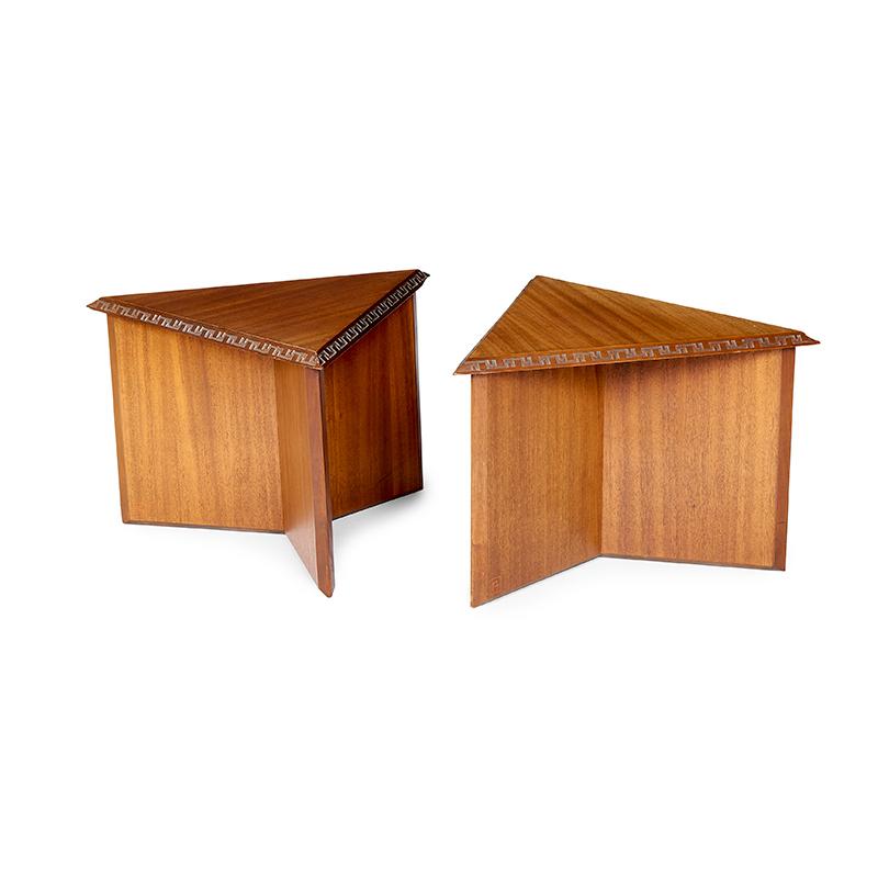 Pair of Frank Lloyd Wright Low Tables 1
