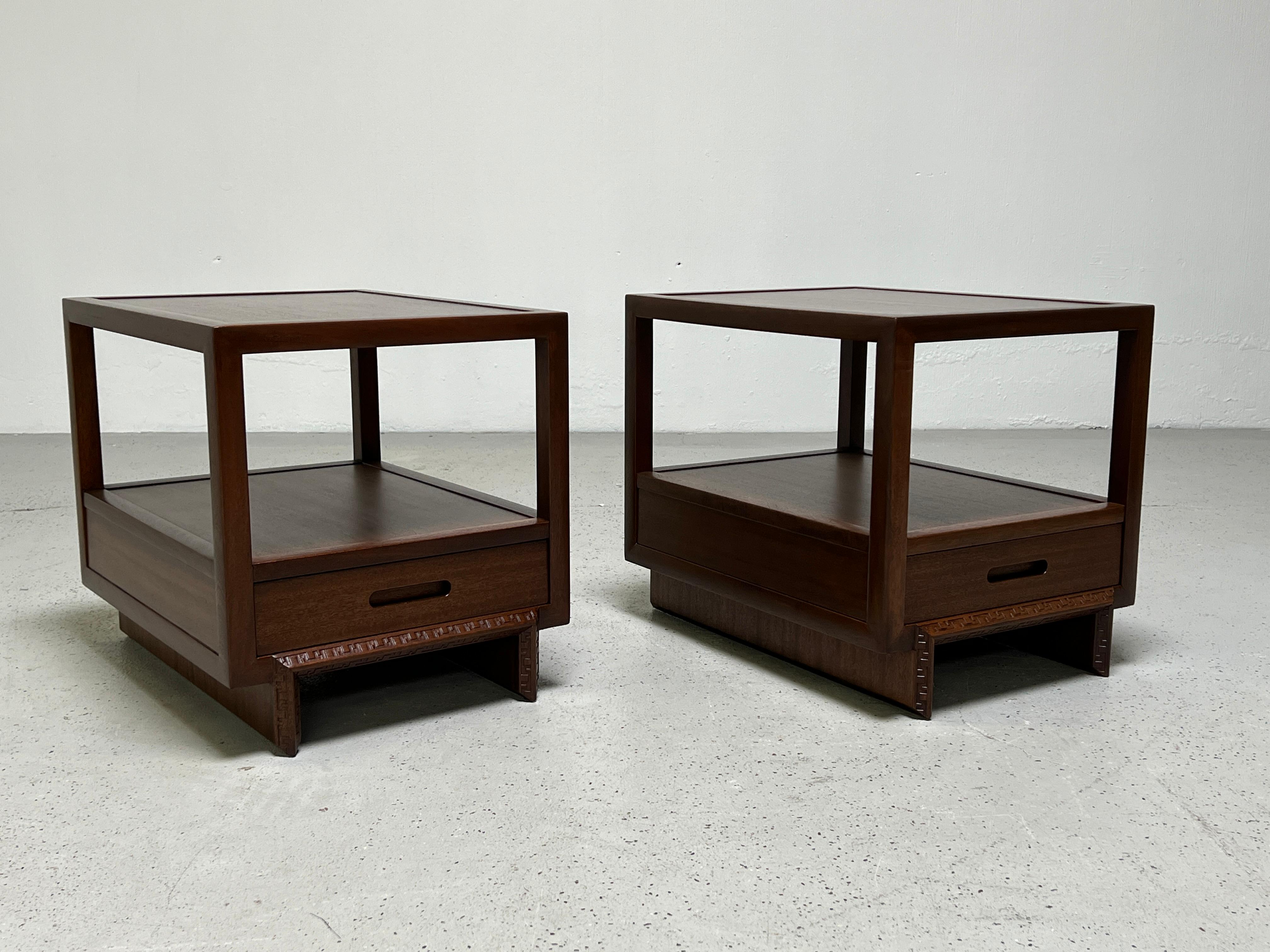Pair of Frank Lloyd Wright 'Taliesin' Nightstands In Good Condition In Dallas, TX
