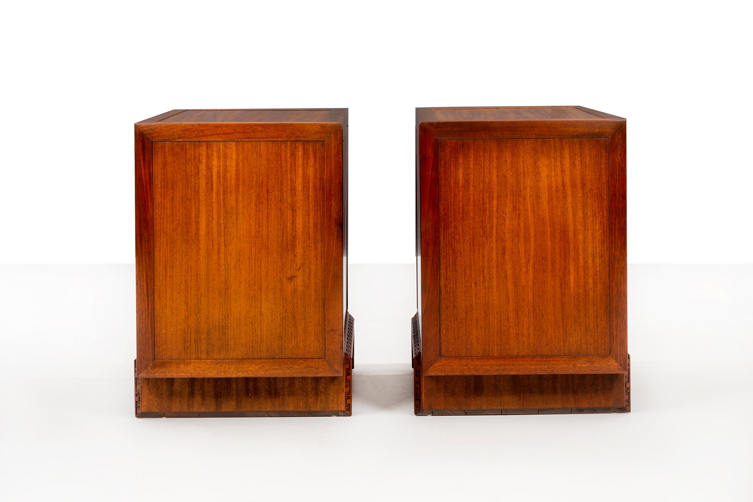 American Pair of Frank Lloyd Wright Taliesin Small Cabinets