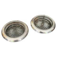 Par de posavasos de plata de Frank M Whiting