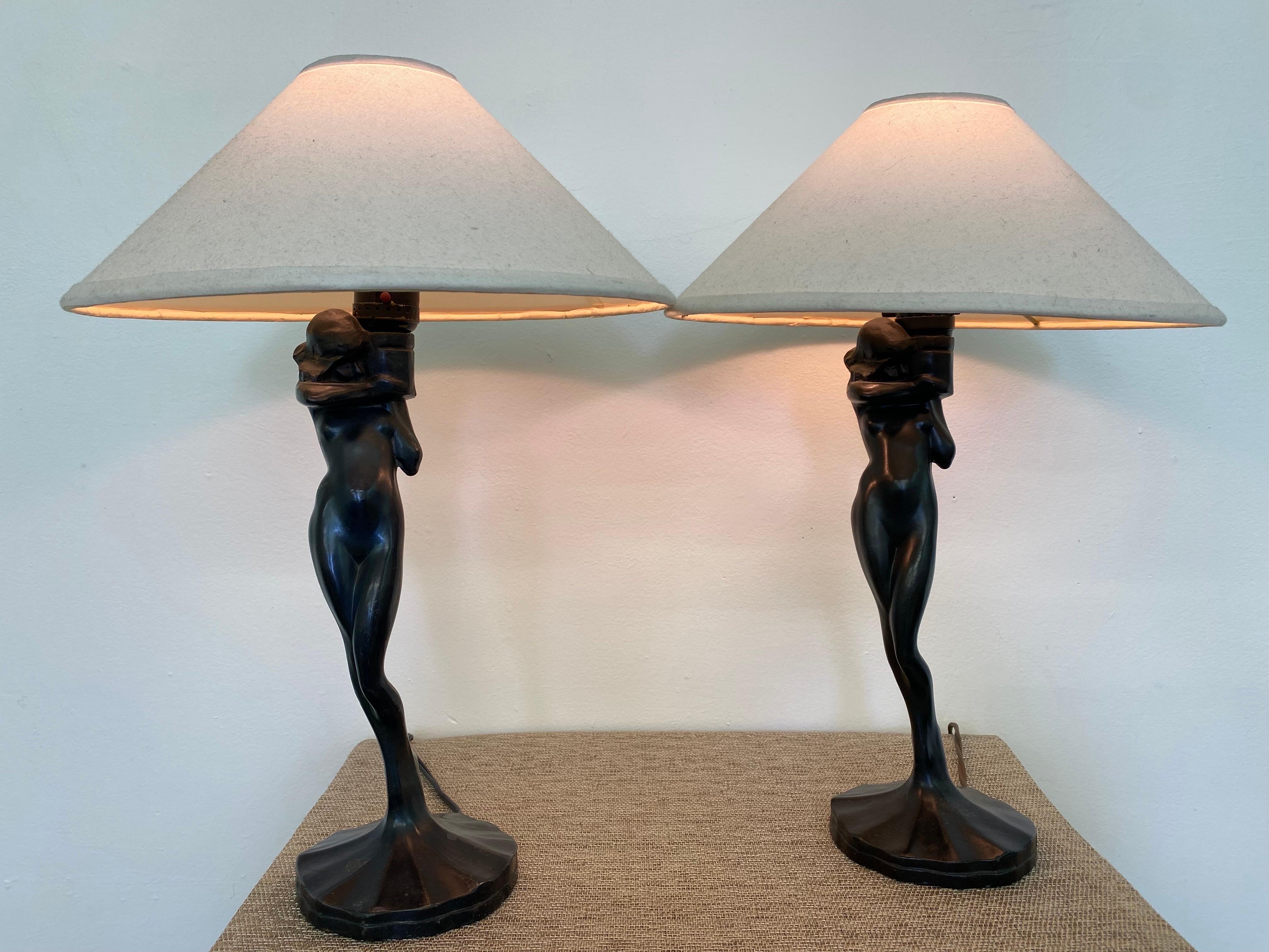 Metal Pair of Frankart Table Lamps Model L203