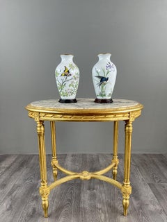 Juego de dos jarrones de porcelana Franklin, siglo XX