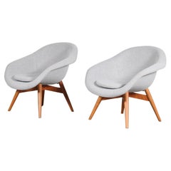 Pair of Frantisek Jirak Lounge Chairs from Czech, 1950