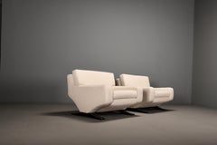 Pair of Franz Sartori Armchairs in Bouclé for Flexform, Italy, 1960s
