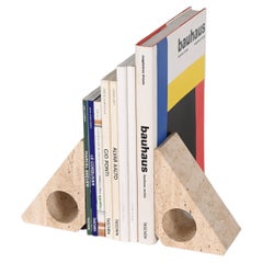 Pair of Fratelli Mannelli Travertine Bookends Collection for Raymor