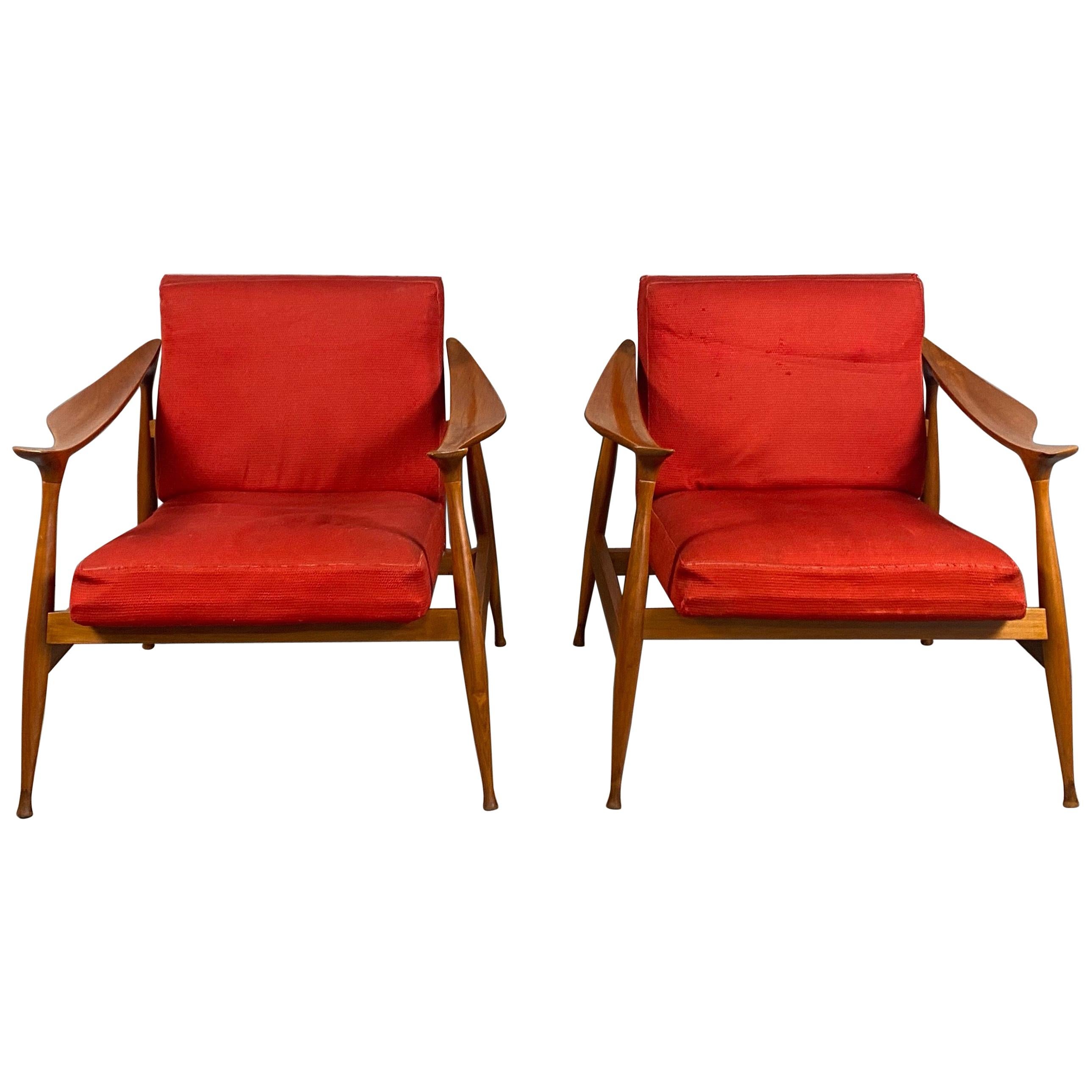 Pair of Fratelli Reguitti 'Lord' Armchairs