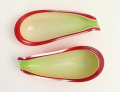 Pair of Fratelli Toso Eggplant Bowls, 1950's