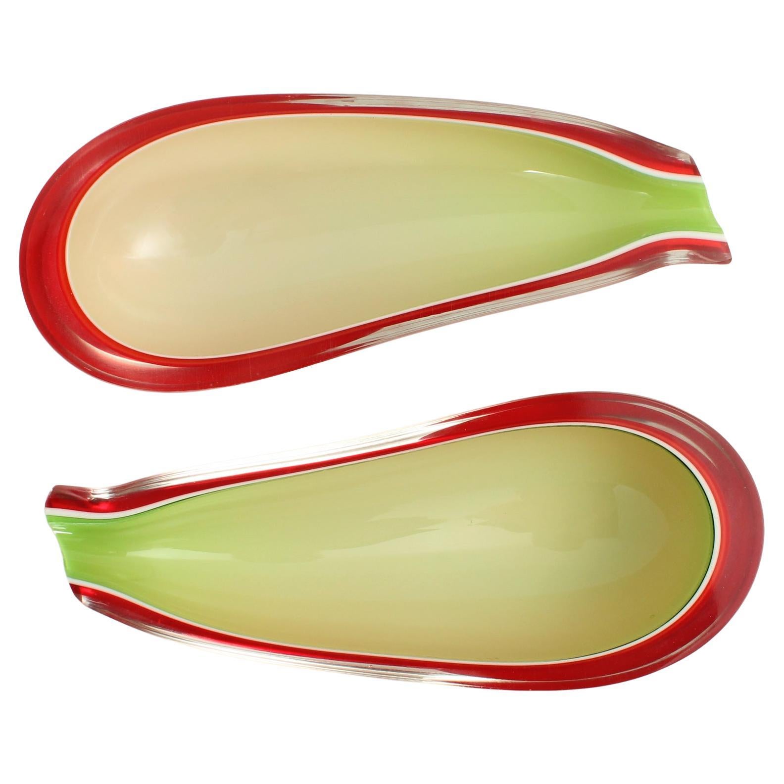 Pair of Fratelli Toso Eggplant Bowls, 1950's For Sale