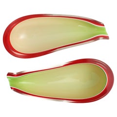 Pair of Fratelli Toso Eggplant Bowls, 1950's