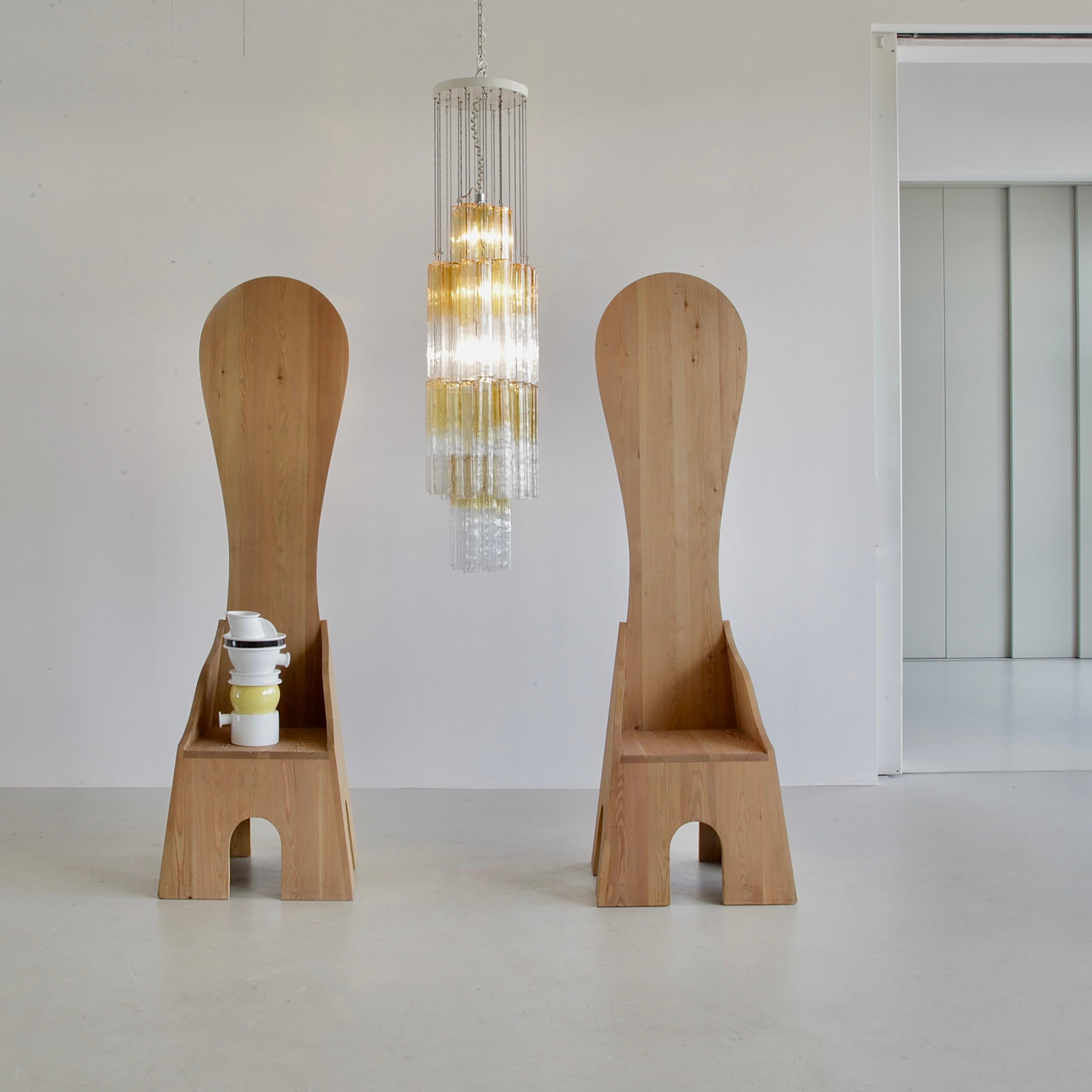 PAIR of 'Fratina' Chairs by Mario CEROLI, 1972 SIGNED 1
