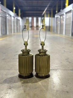 Pair of Frederick Cooper Brass Lamps