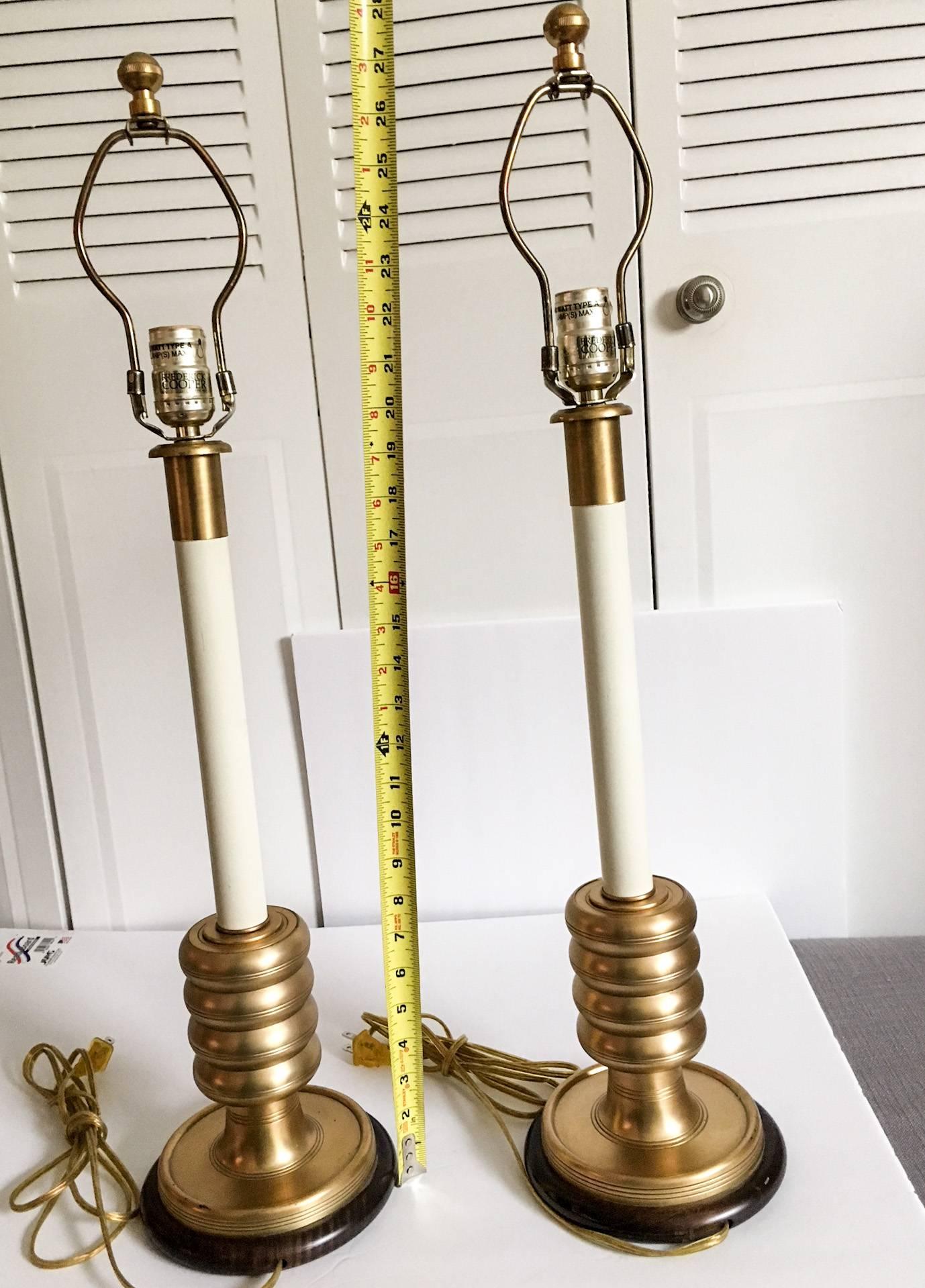 Brass Pair of Frederick Cooper Table Lamps