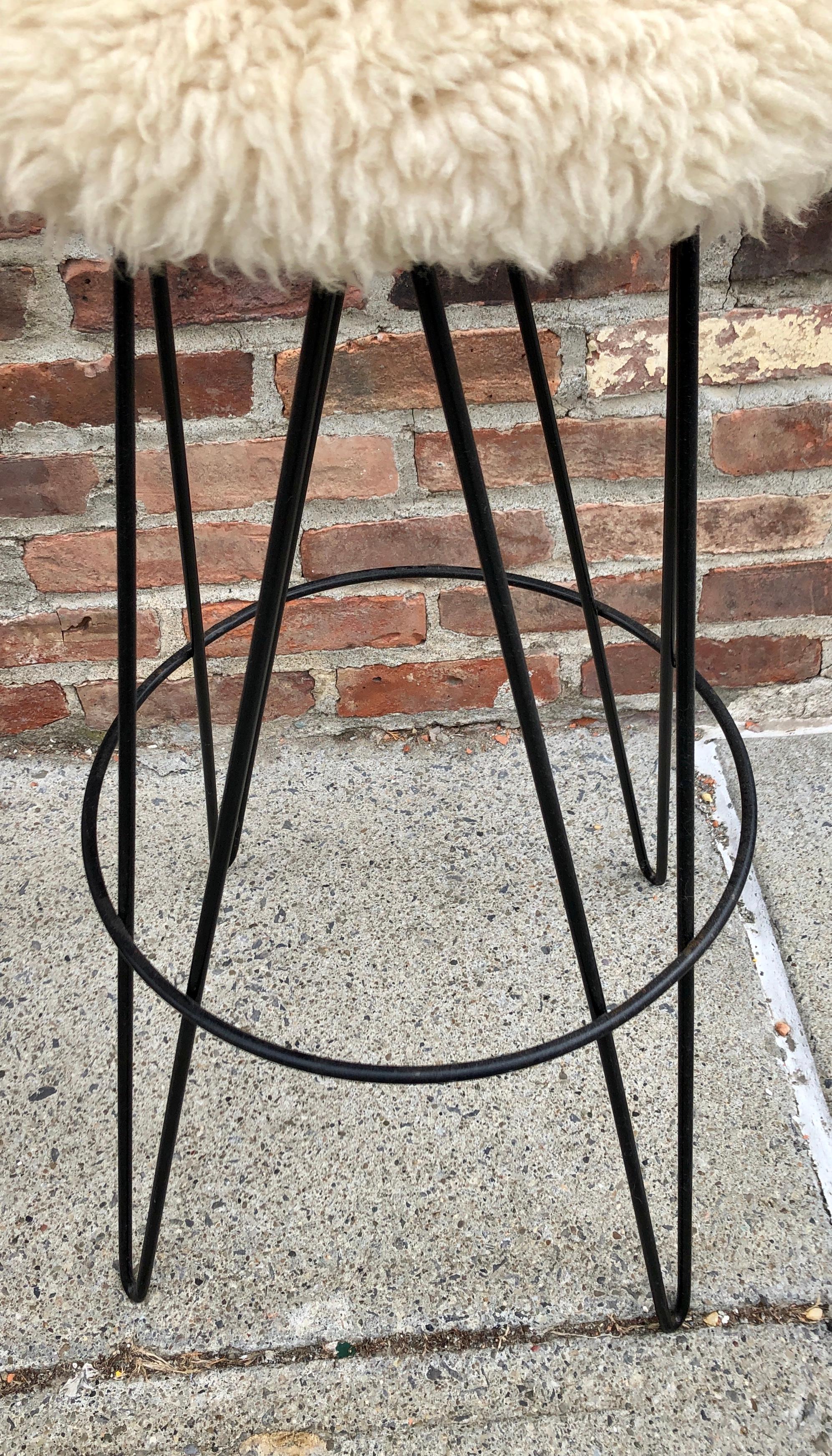 Pair of Frederick Weinberg Bar Stools In Good Condition For Sale In Brooklyn, NY