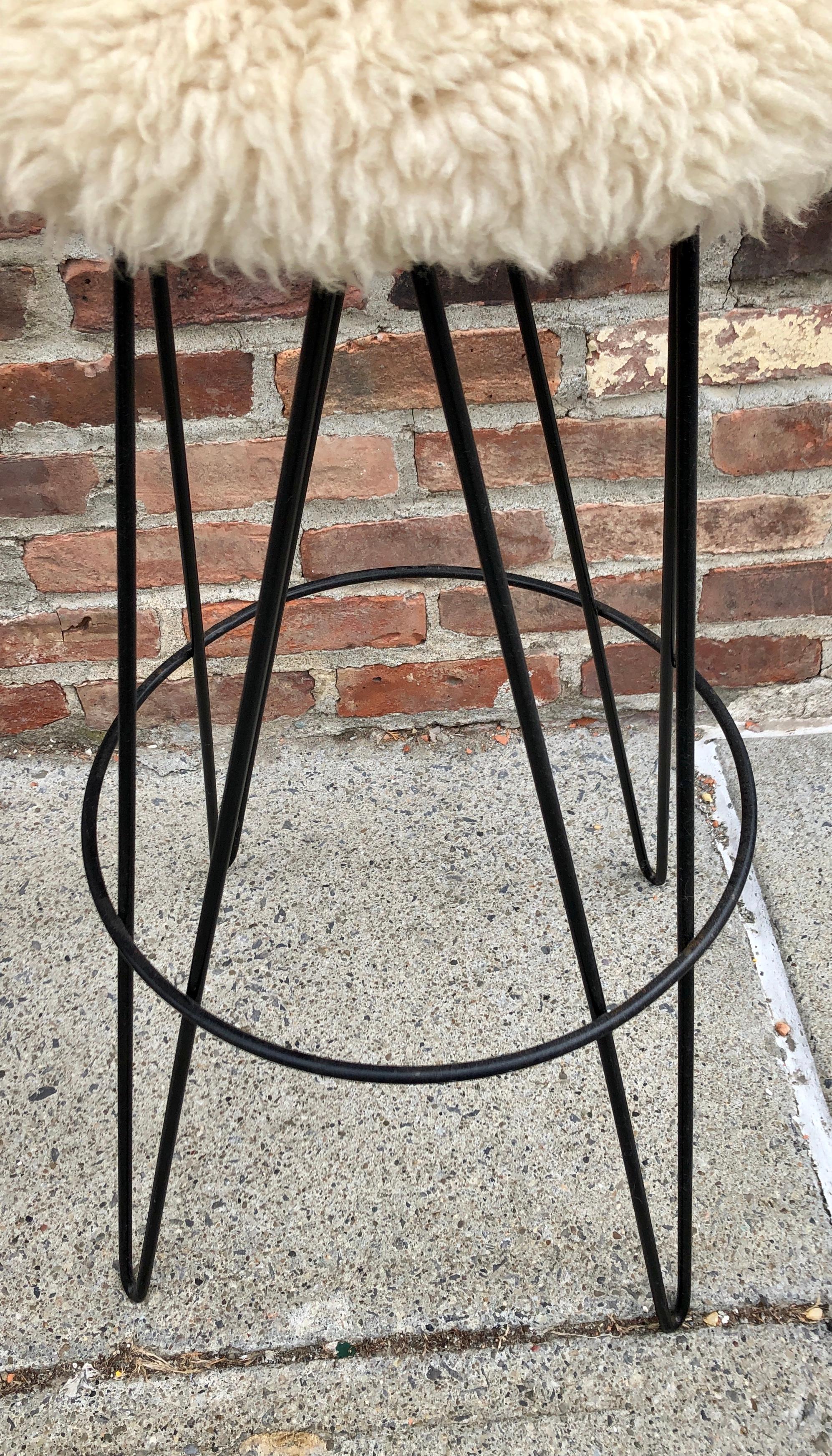 Mid-20th Century Pair of Frederick Weinberg Bar Stools For Sale