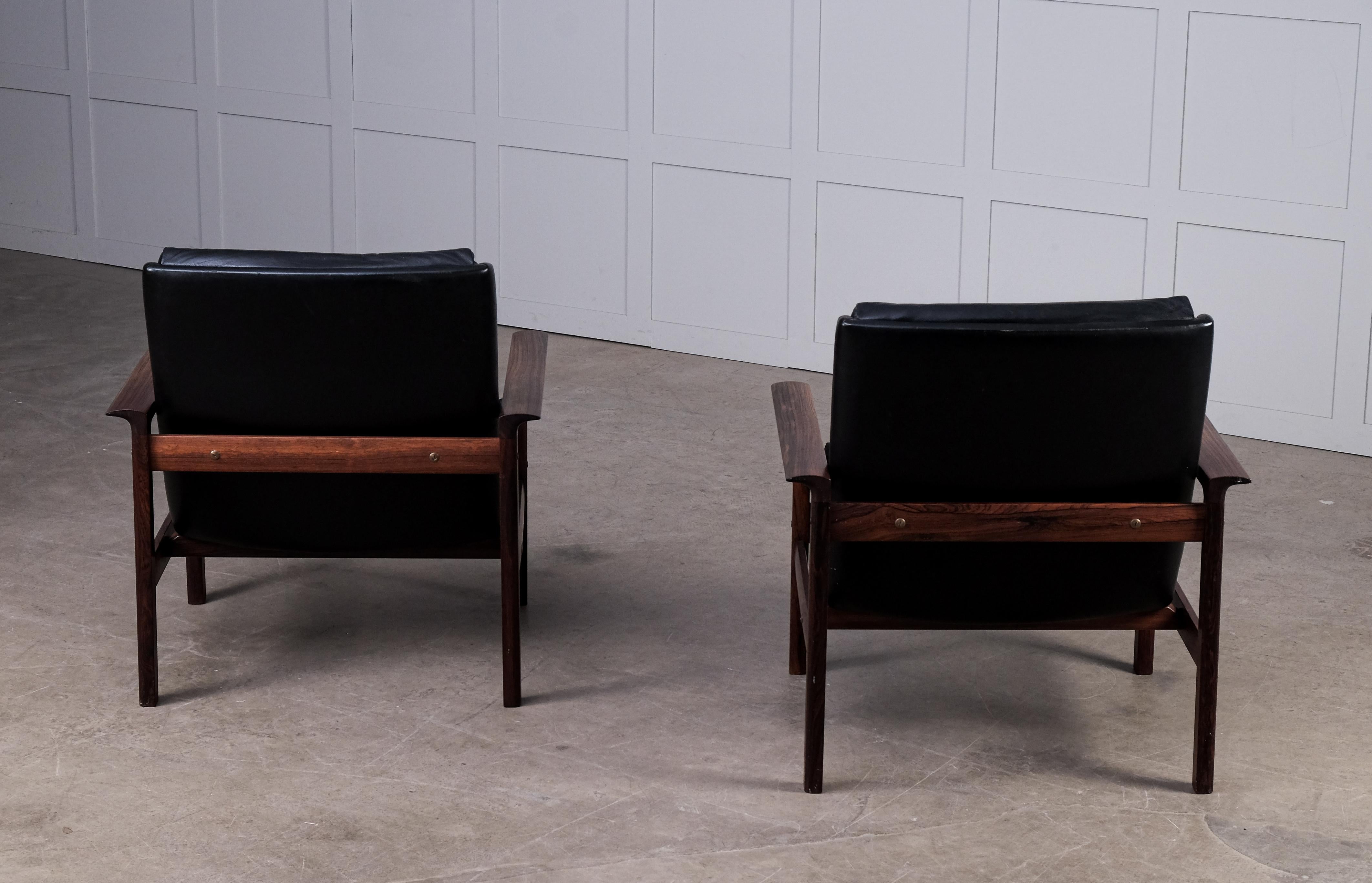 Pair of Fredrik Kayser Easy Chairs for Vatne Møbler, Norway, 1960s 2