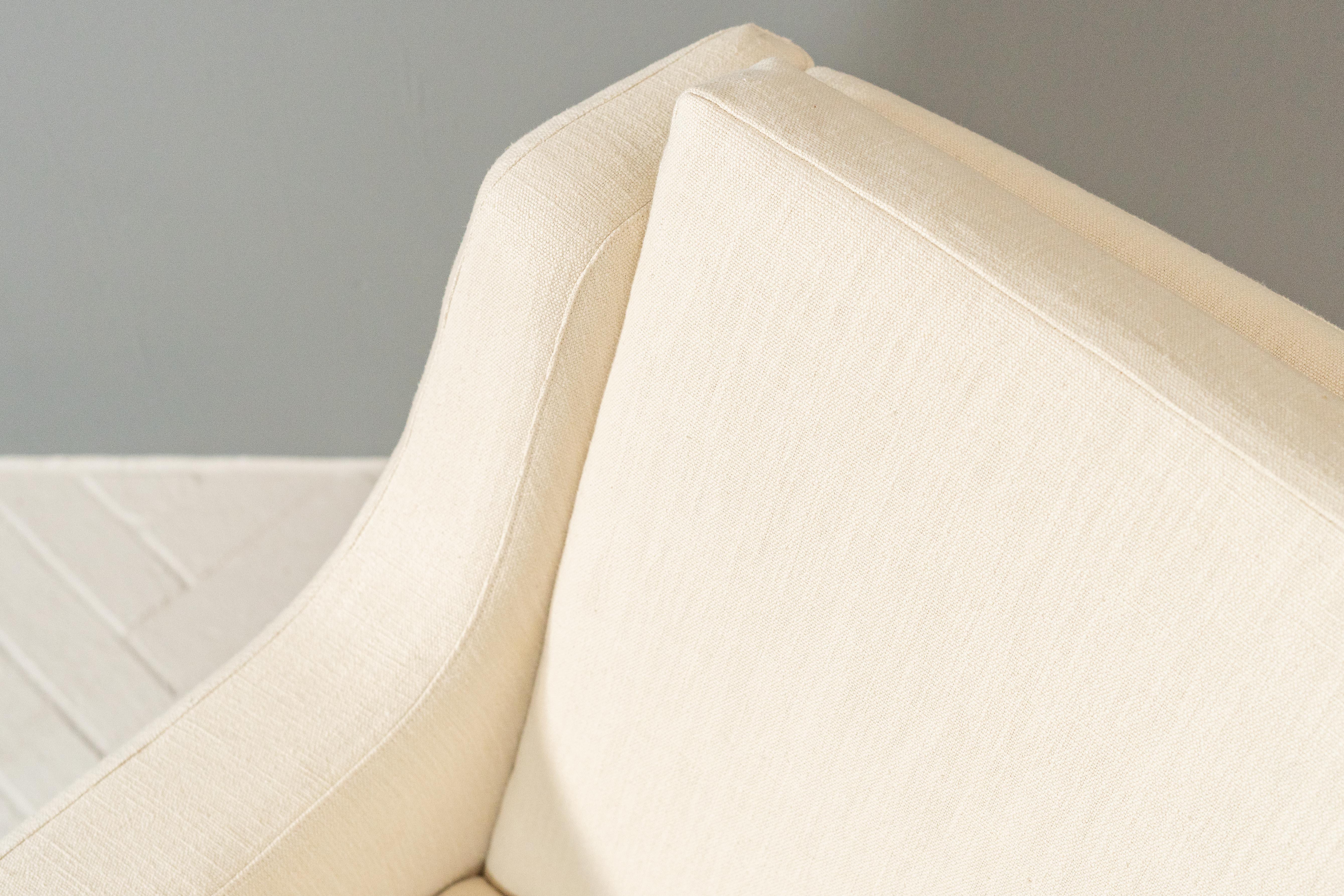 Linen Pair of Fredrik Kayser Lounge Chairs