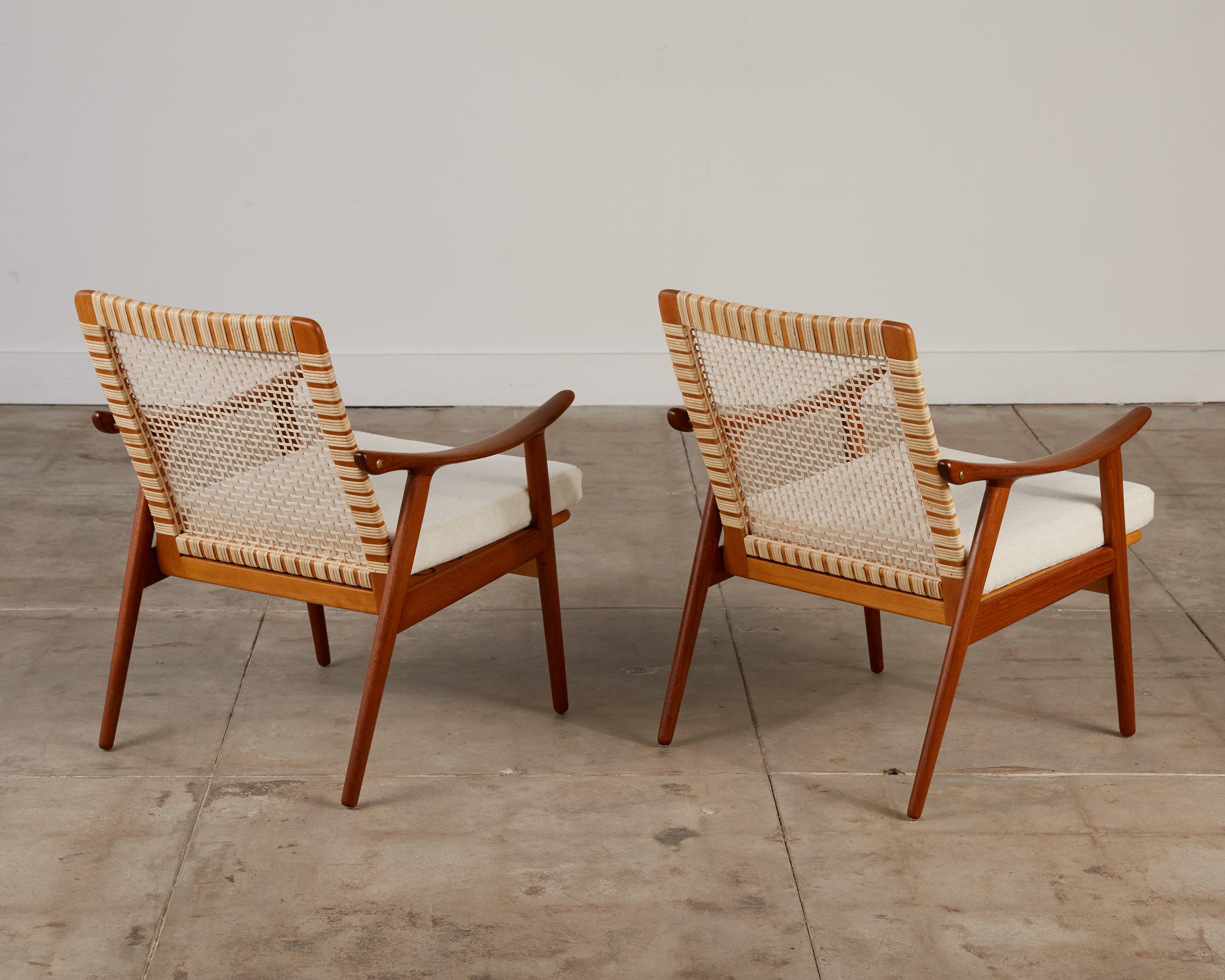 Norwegian Pair of Fredrik Kayser Lounge Chairs for Vatne Møbler